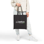 Petco "Where the Pets GO" Cotton Canvas  Black Tote Bag