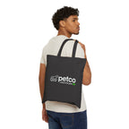 Petco "Where the Pets GO" Cotton Canvas  Black Tote Bag
