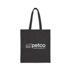Petco "Where the Pets GO" Cotton Canvas  Black Tote Bag