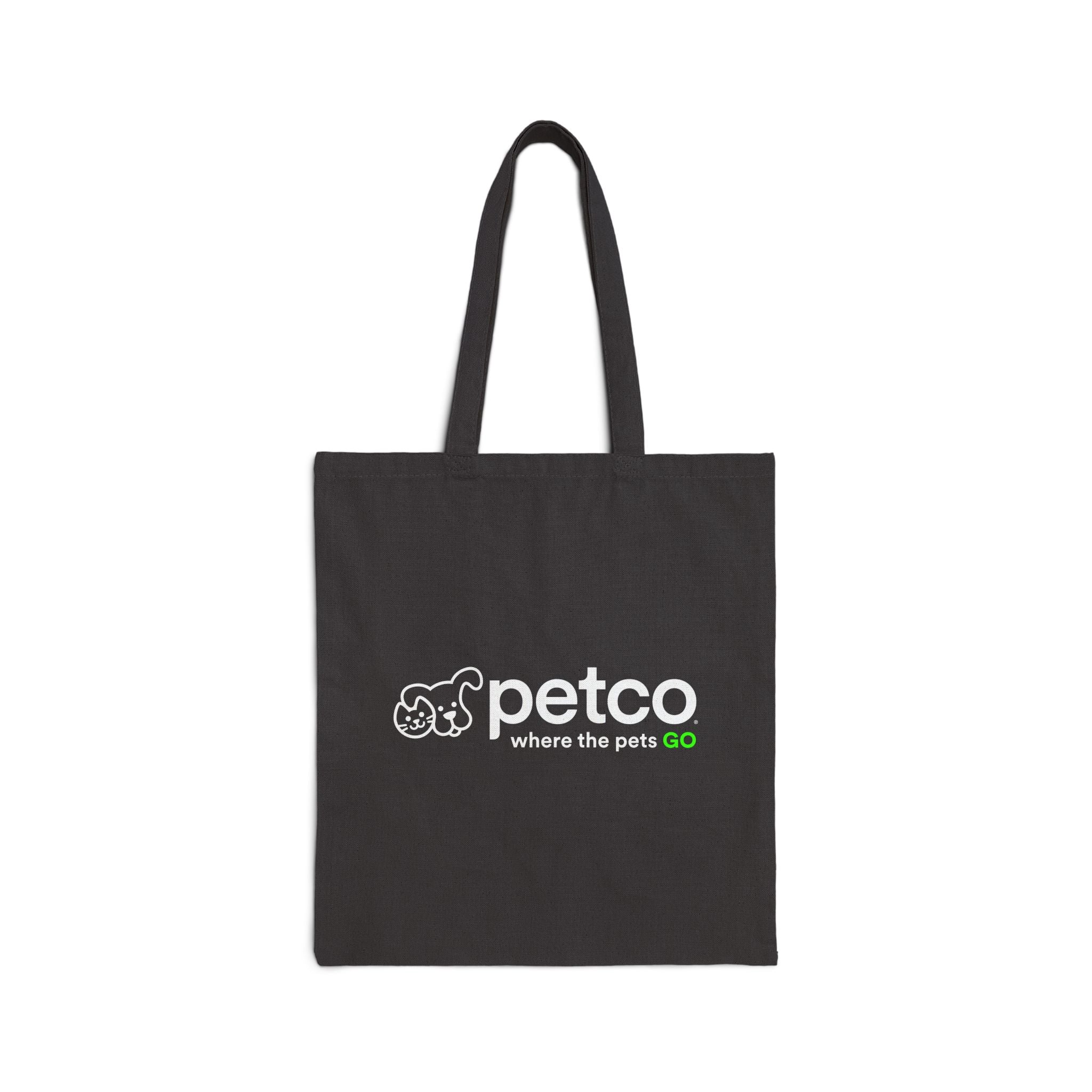 Petco "Where the Pets GO" Cotton Canvas  Black Tote Bag