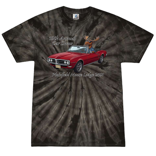 2026 Car Show Firebird Tie Dyed Short Sleeve T-Shirt