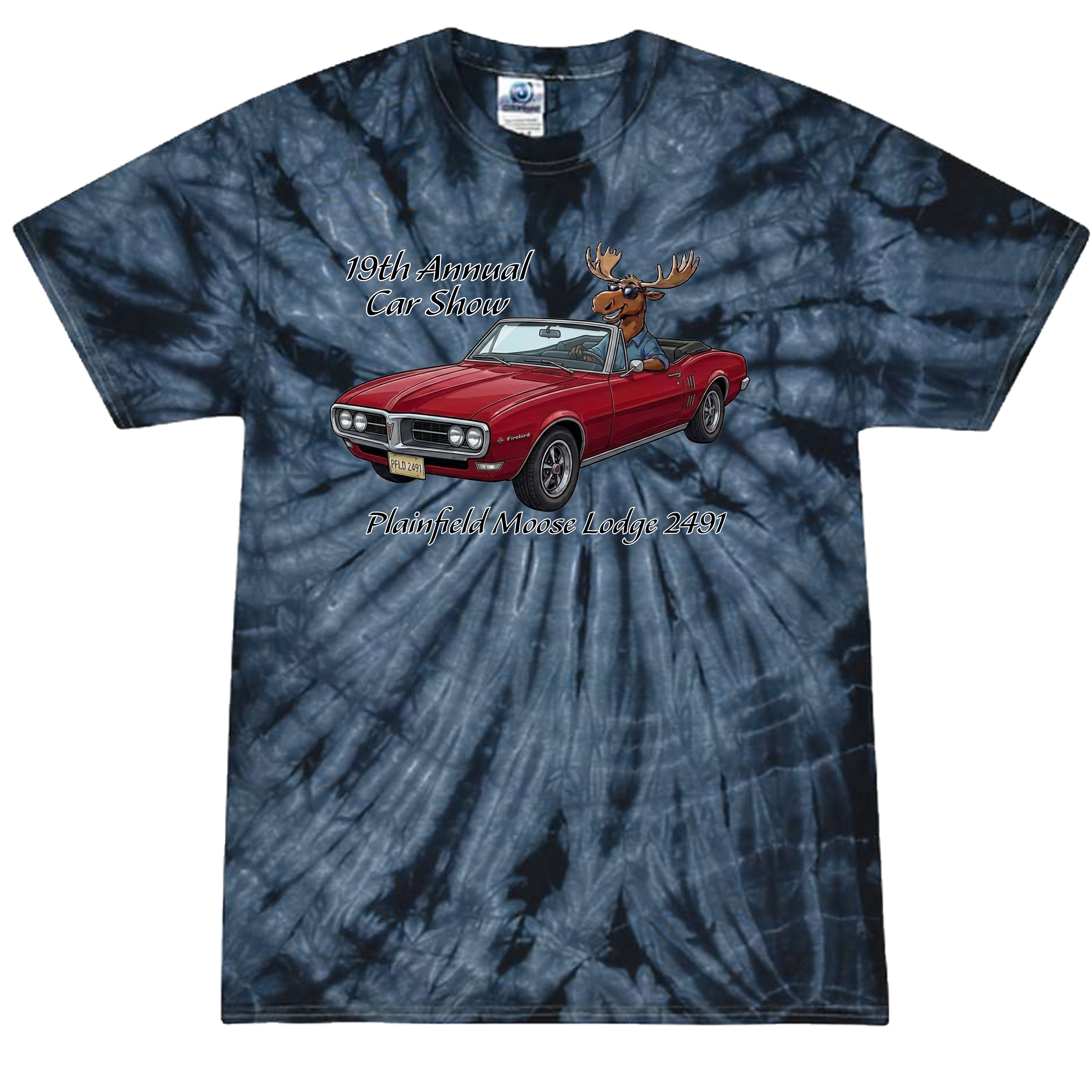 2026 Car Show Firebird Tie Dyed Short Sleeve T-Shirt