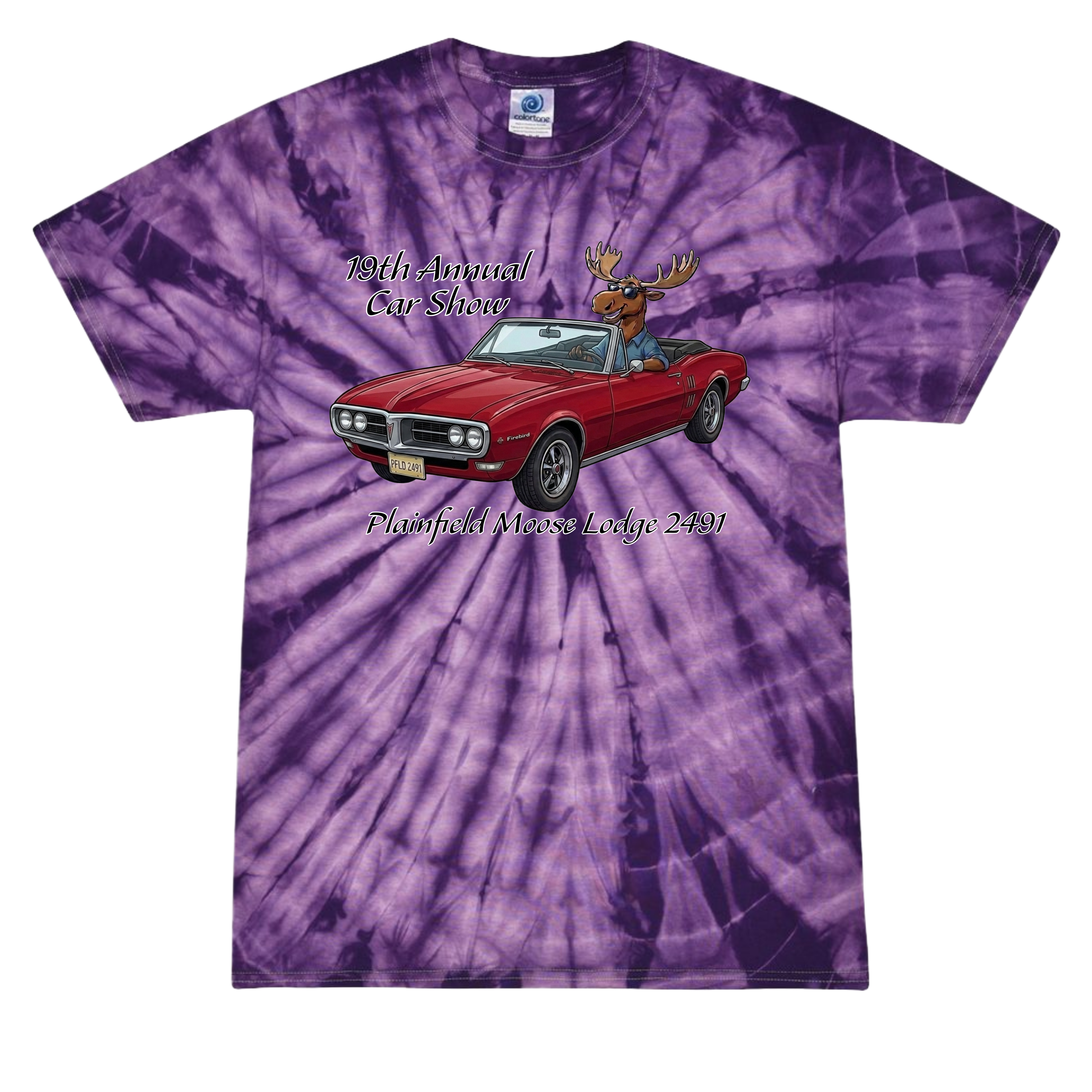 2026 Car Show Firebird Tie Dyed Short Sleeve T-Shirt