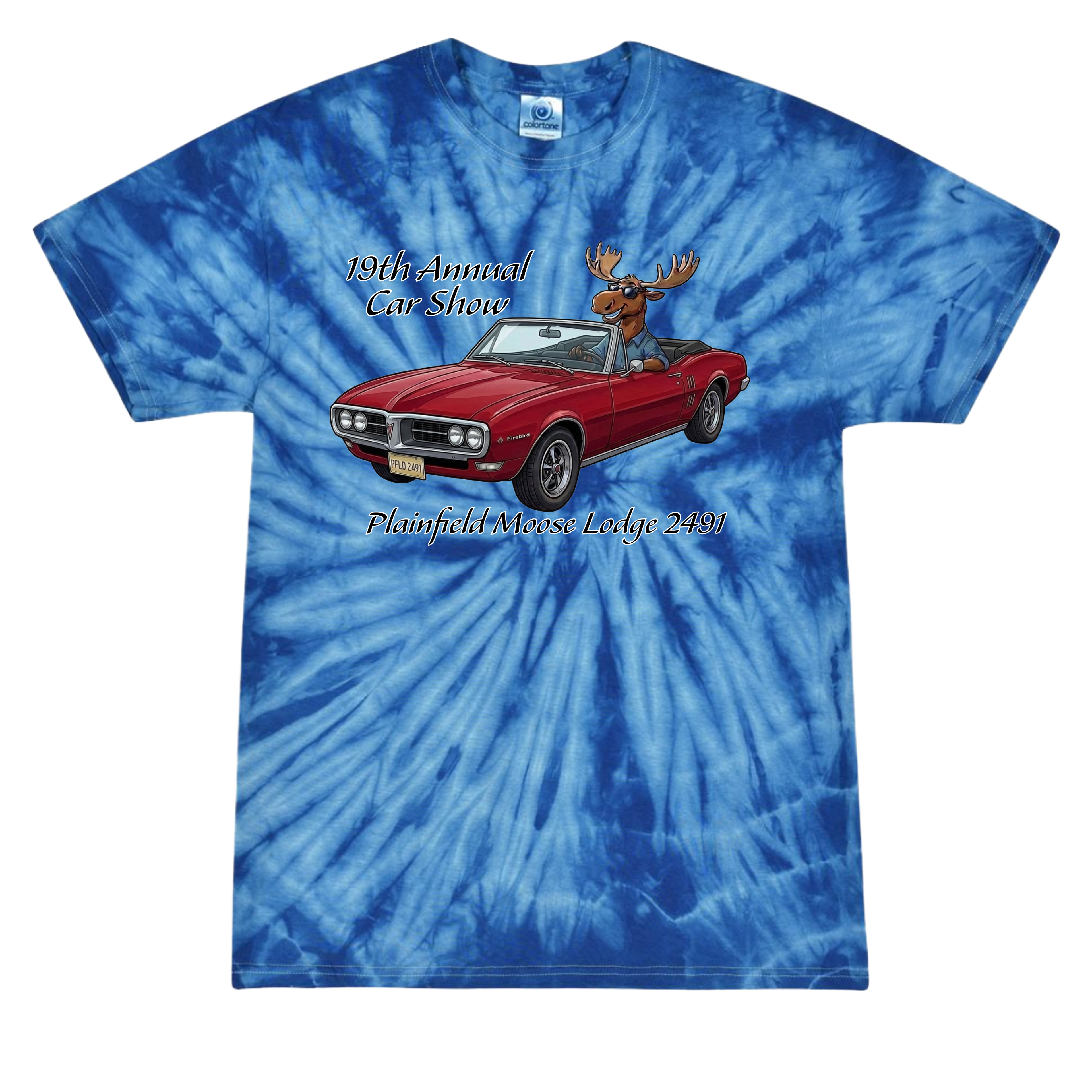2026 Car Show Firebird Tie Dyed Short Sleeve T-Shirt