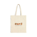 Cozy Chapter Season Tote | autumn pumpkin leaves coffee canvas tote