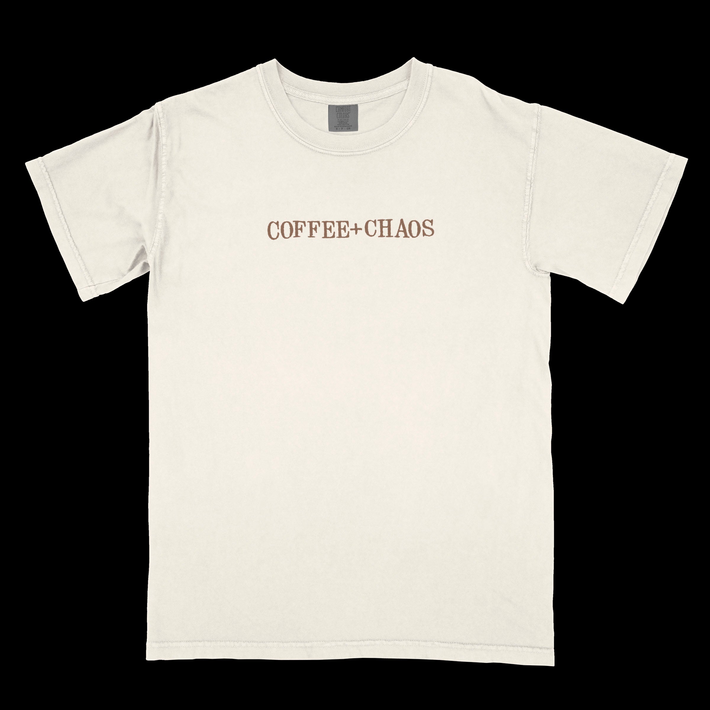Embroidered Coffee + Chaos Tee