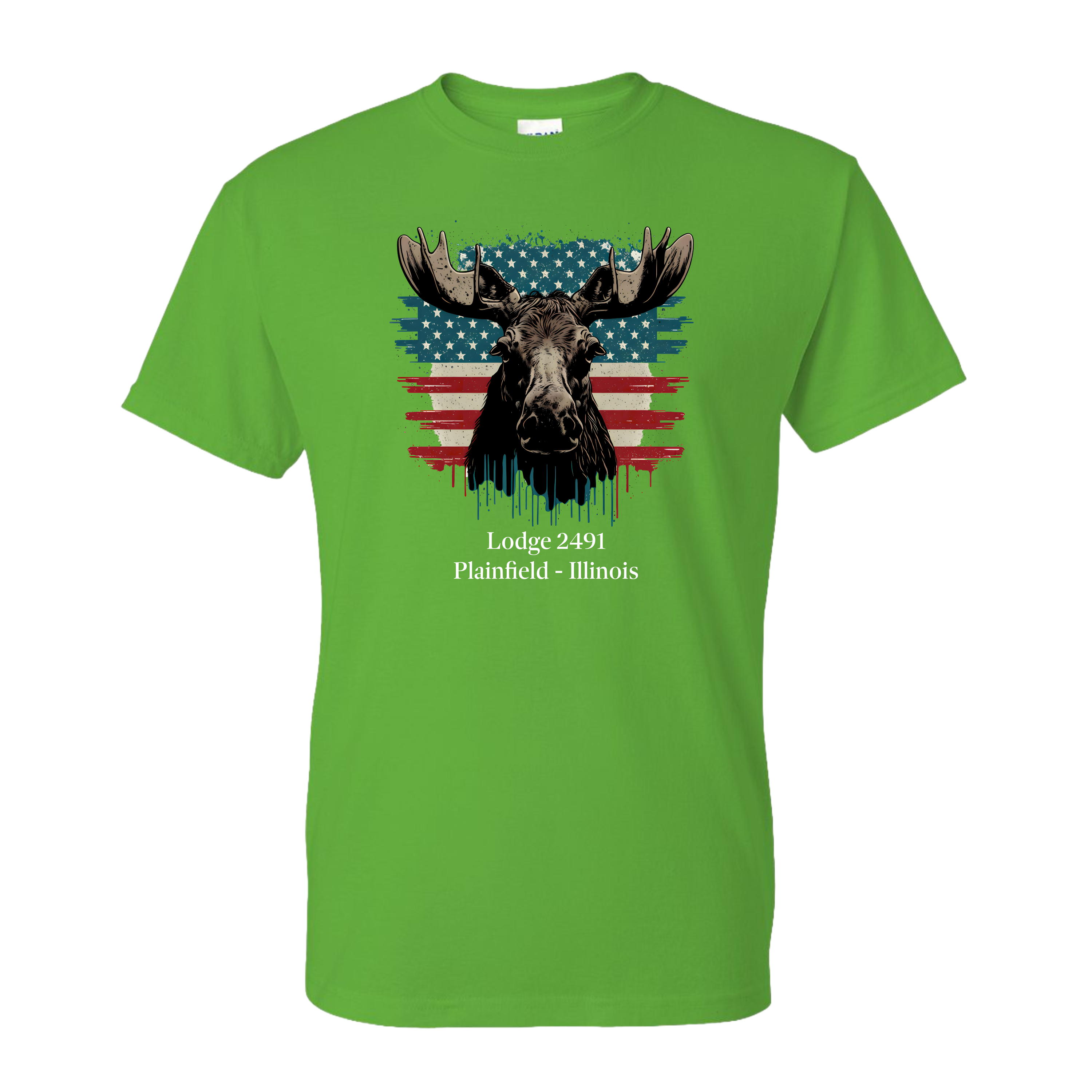 Lodge 2491 - Moose Flag T-Shirt