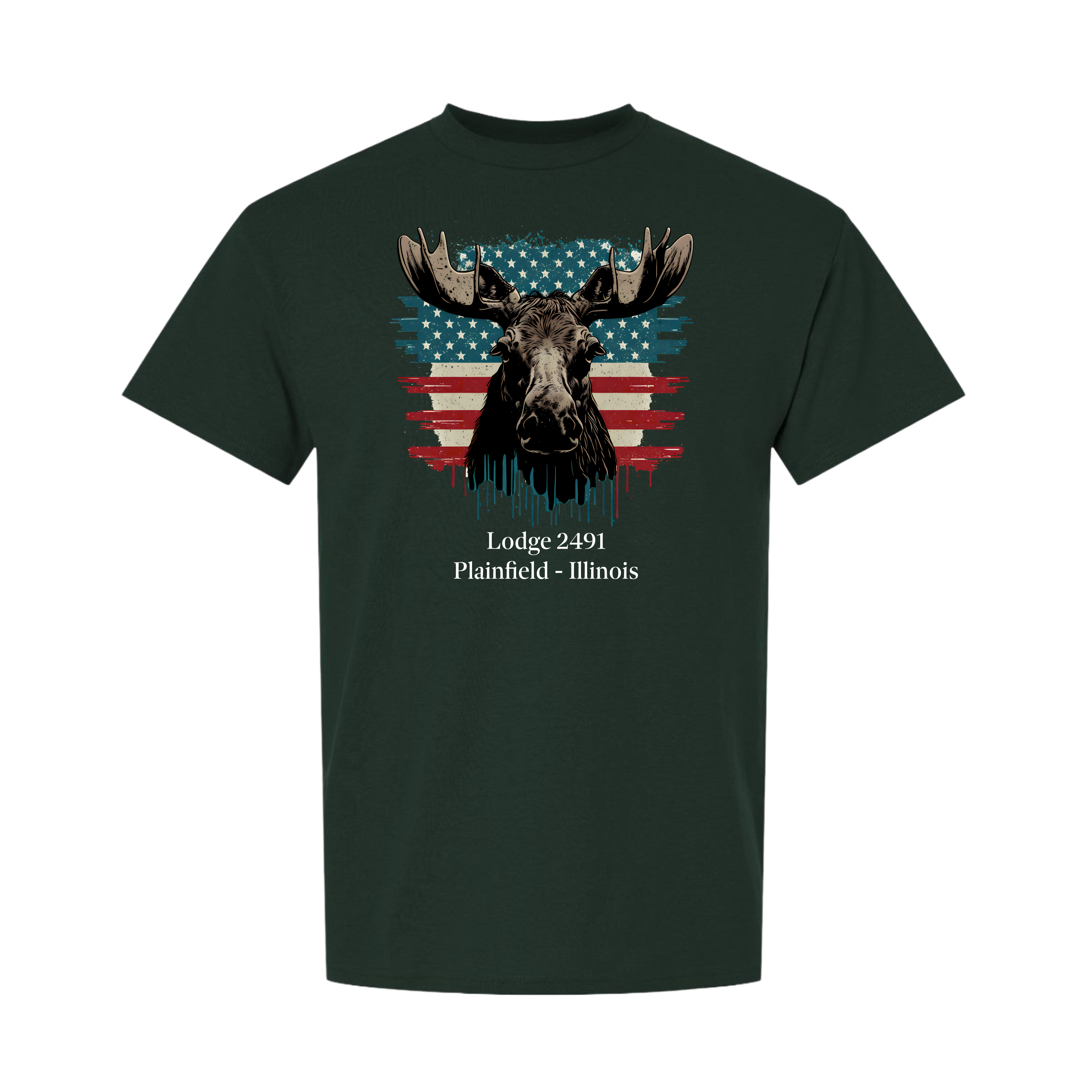 Lodge 2491 - Moose Flag T-Shirt