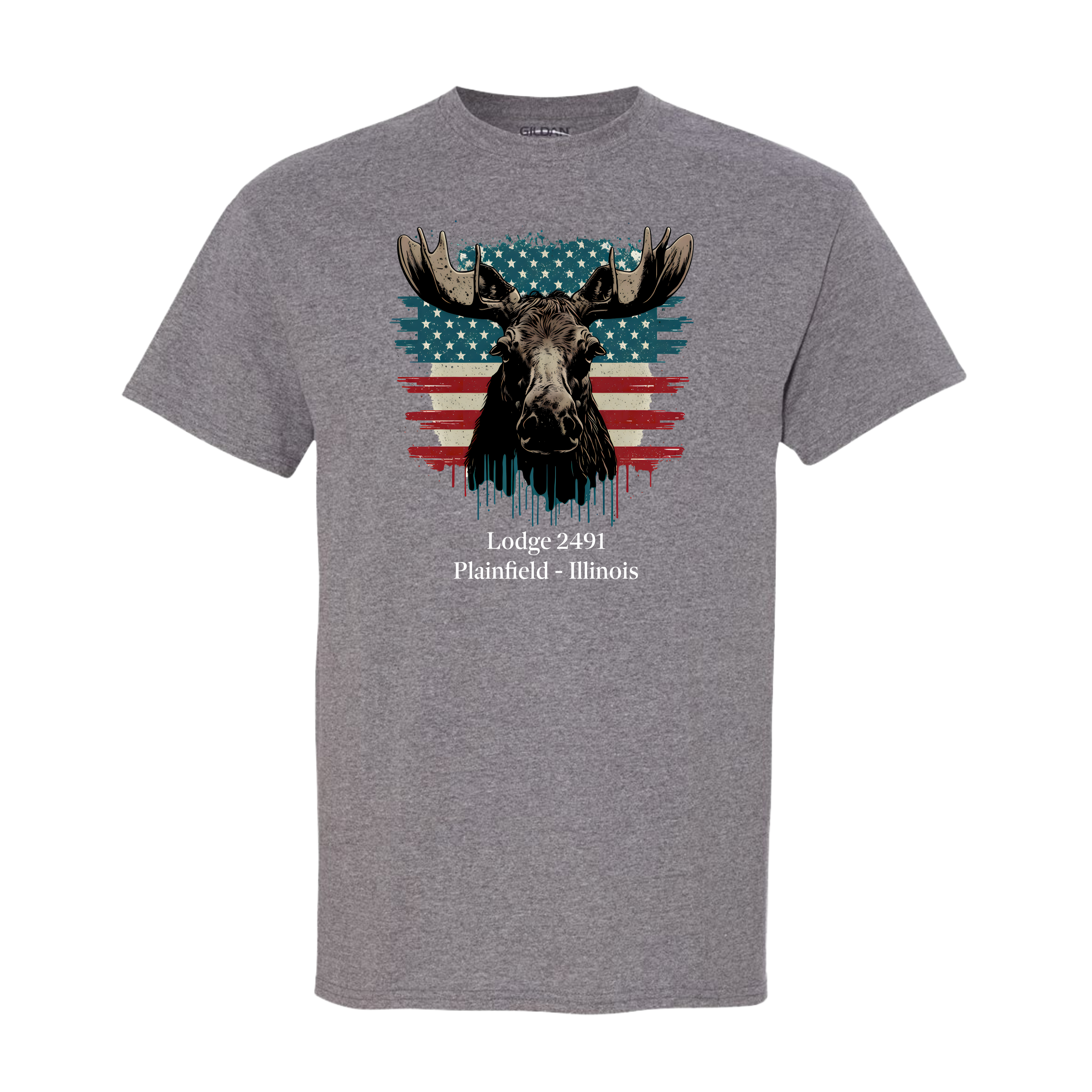 Lodge 2491 - Moose Flag T-Shirt