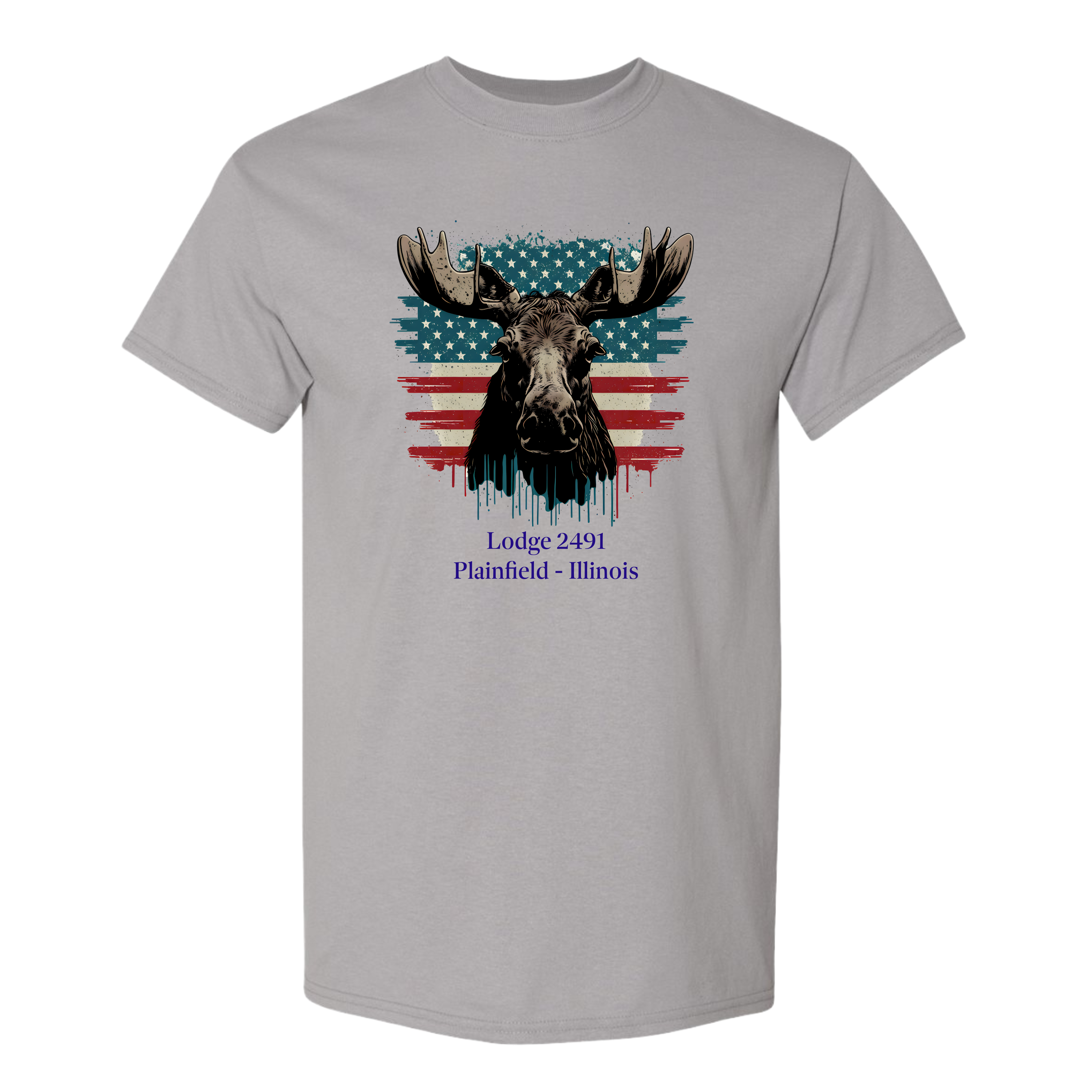 Lodge 2491 - Moose Flag T-Shirt