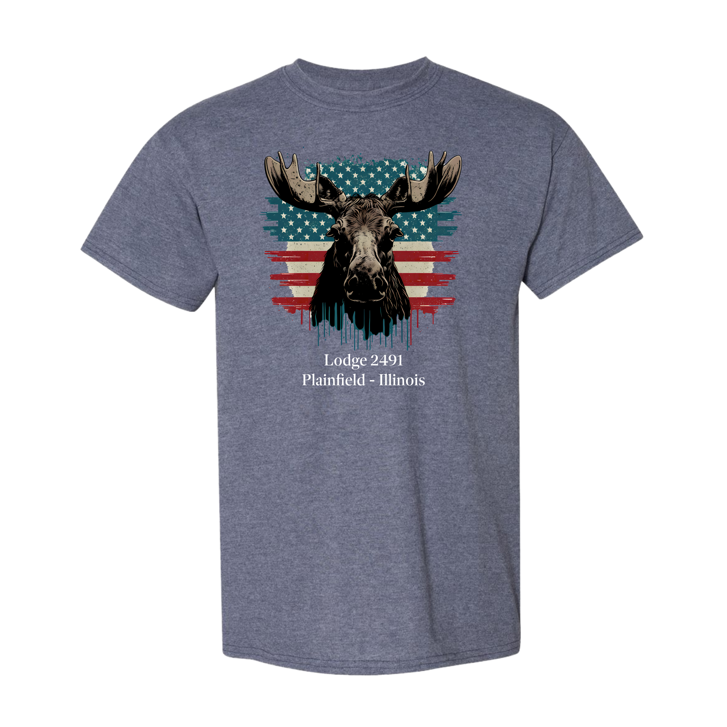 Lodge 2491 - Moose Flag T-Shirt