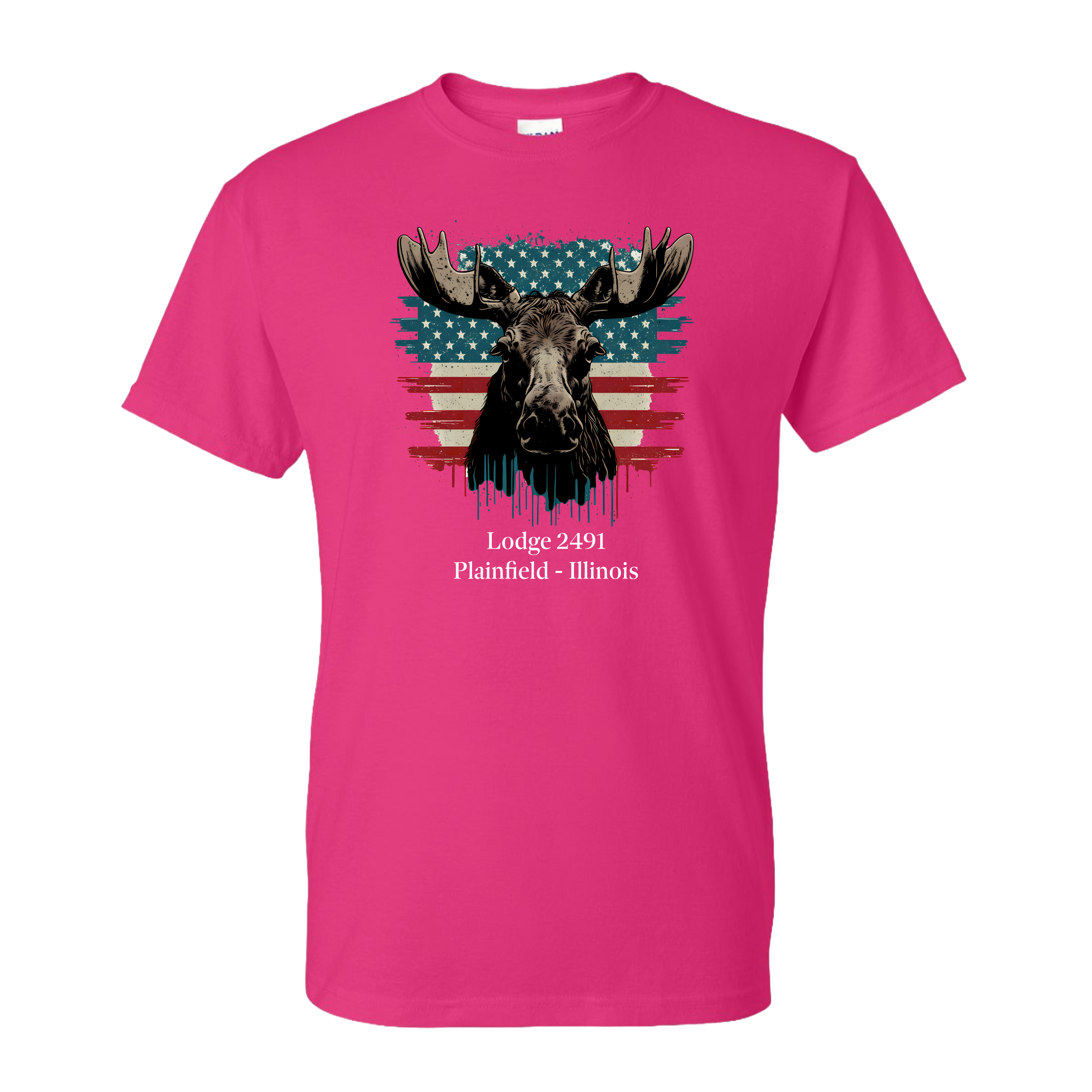 Lodge 2491 - Moose Flag T-Shirt