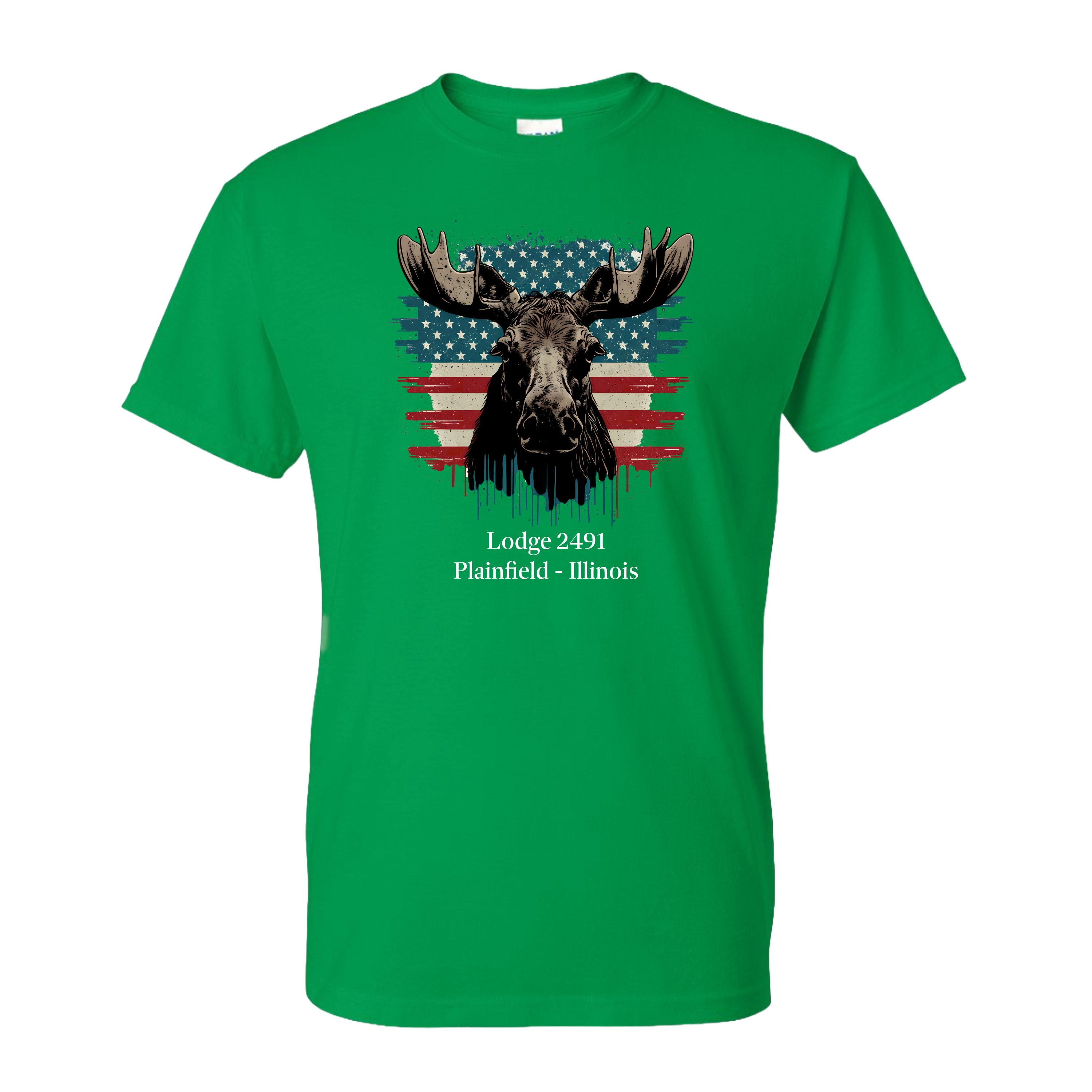 Lodge 2491 - Moose Flag T-Shirt