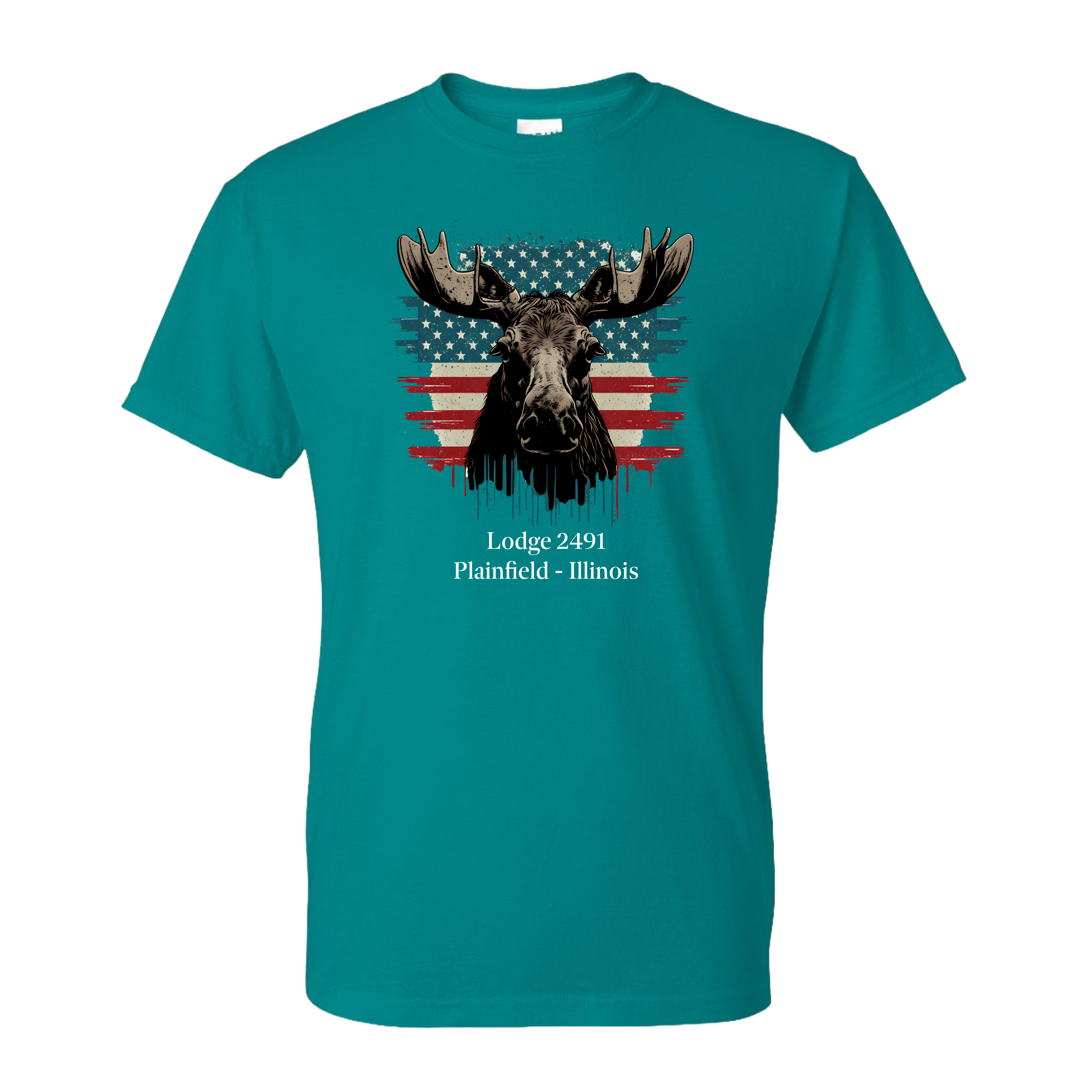 Lodge 2491 - Moose Flag T-Shirt