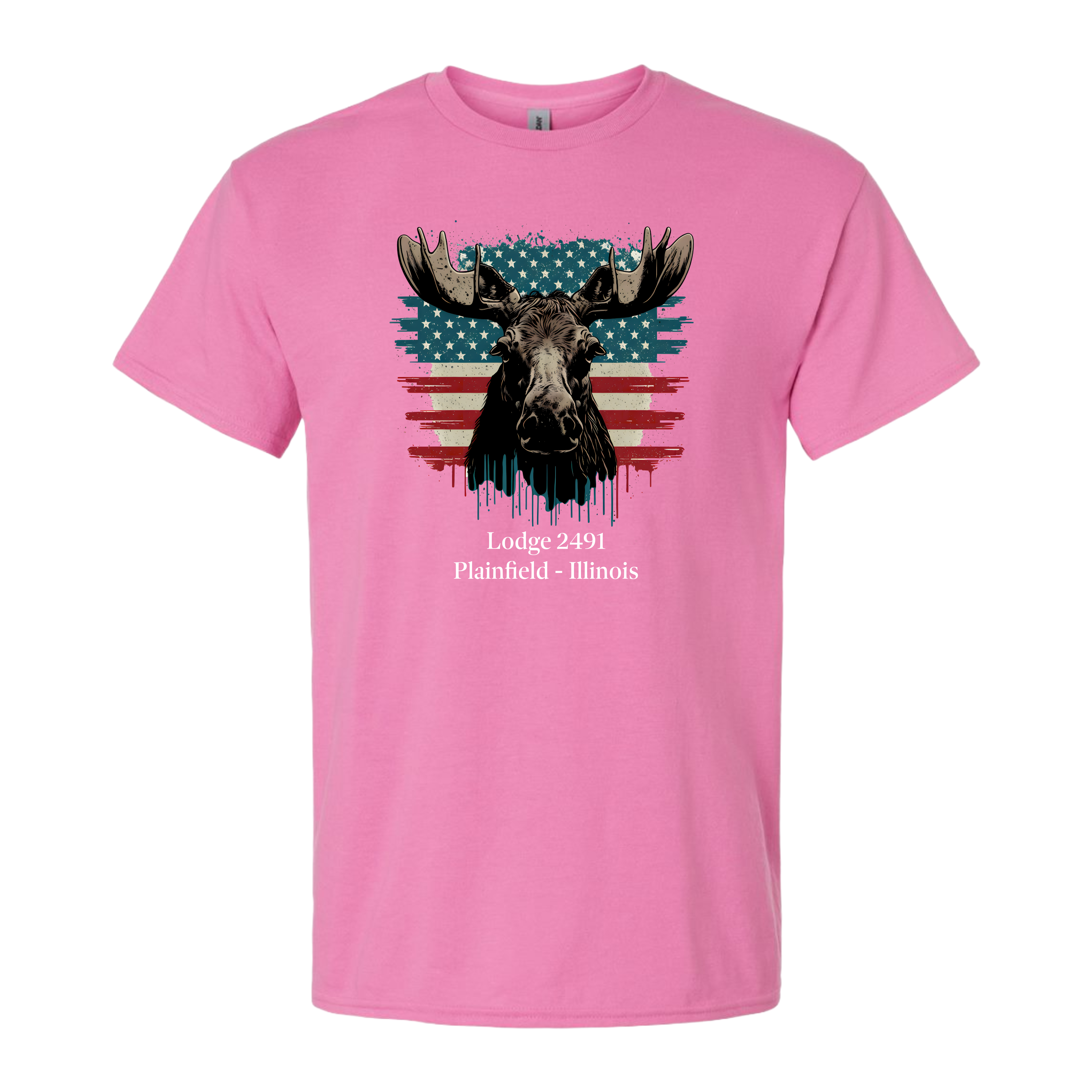 Lodge 2491 - Moose Flag T-Shirt