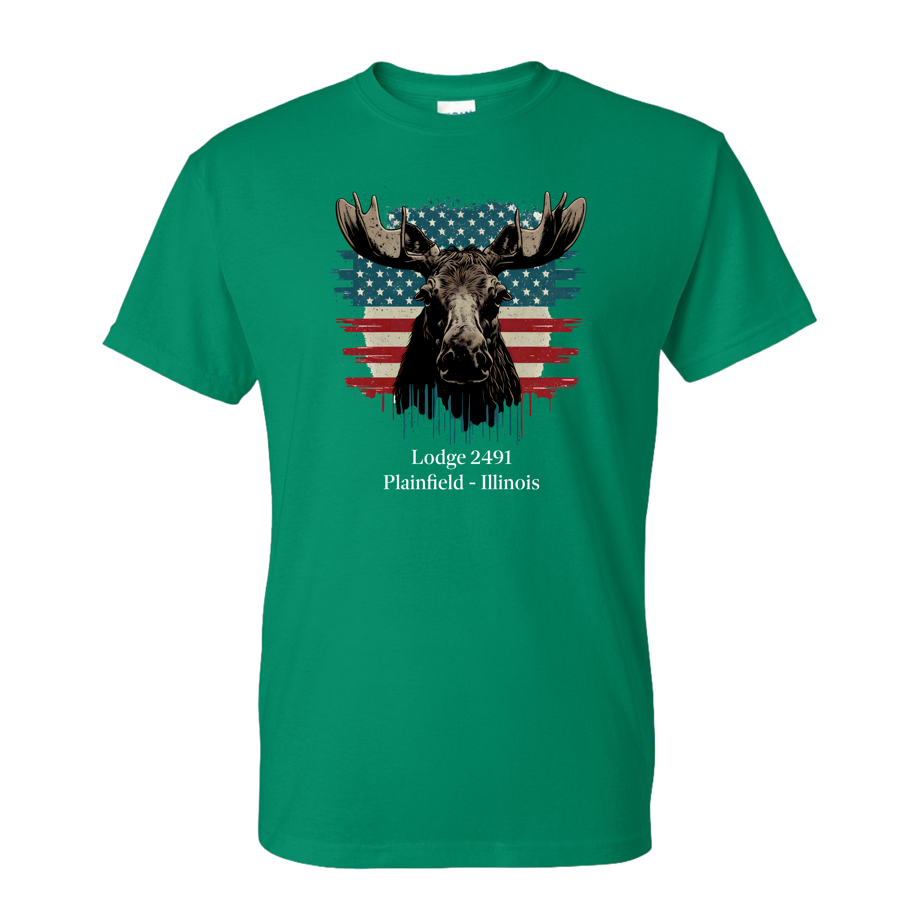 Lodge 2491 - Moose Flag T-Shirt