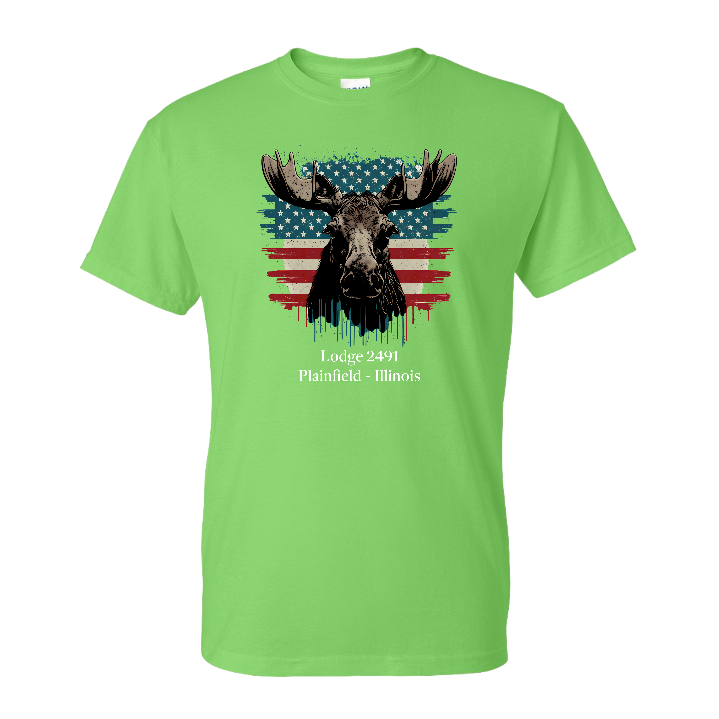 Lodge 2491 - Moose Flag T-Shirt