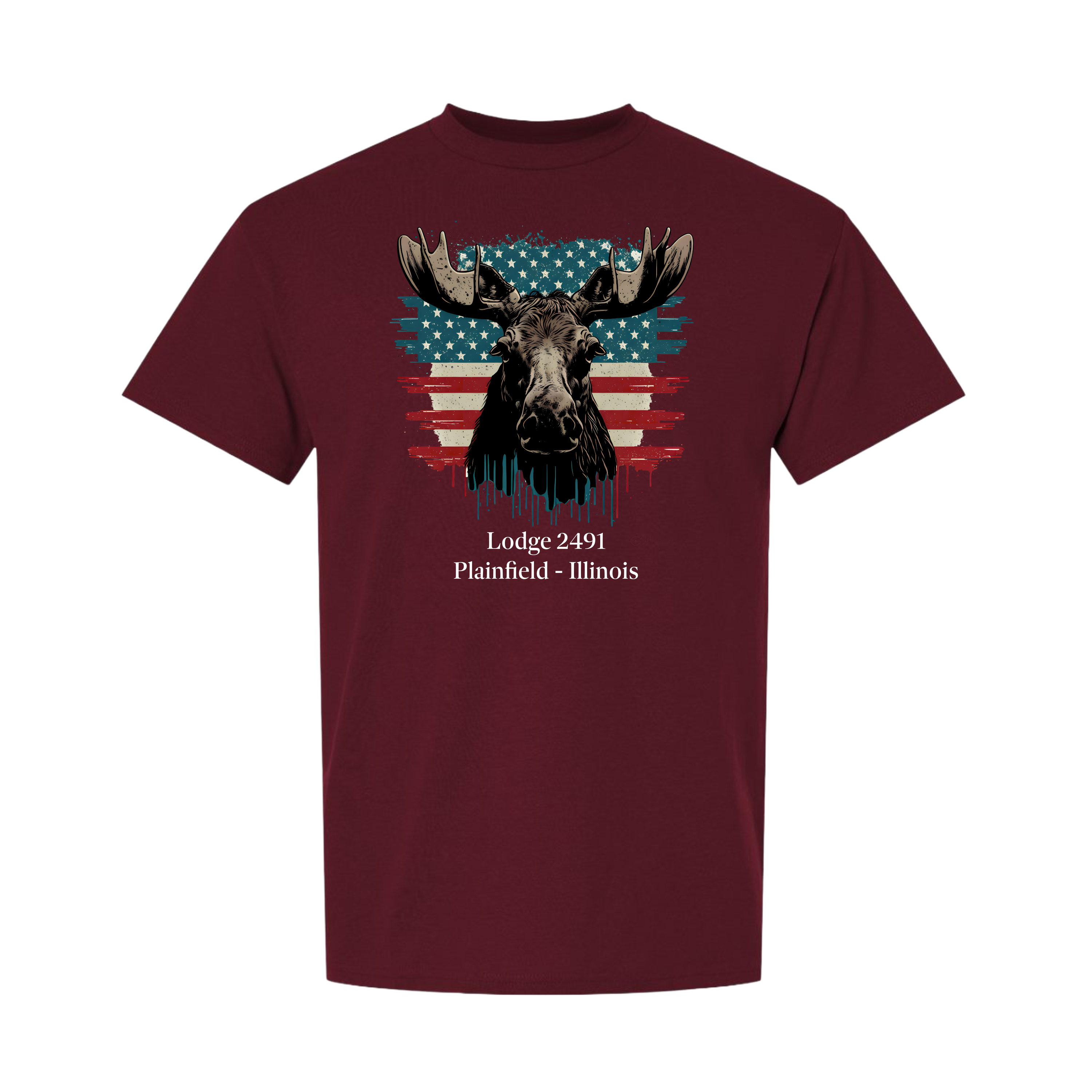 Lodge 2491 - Moose Flag T-Shirt