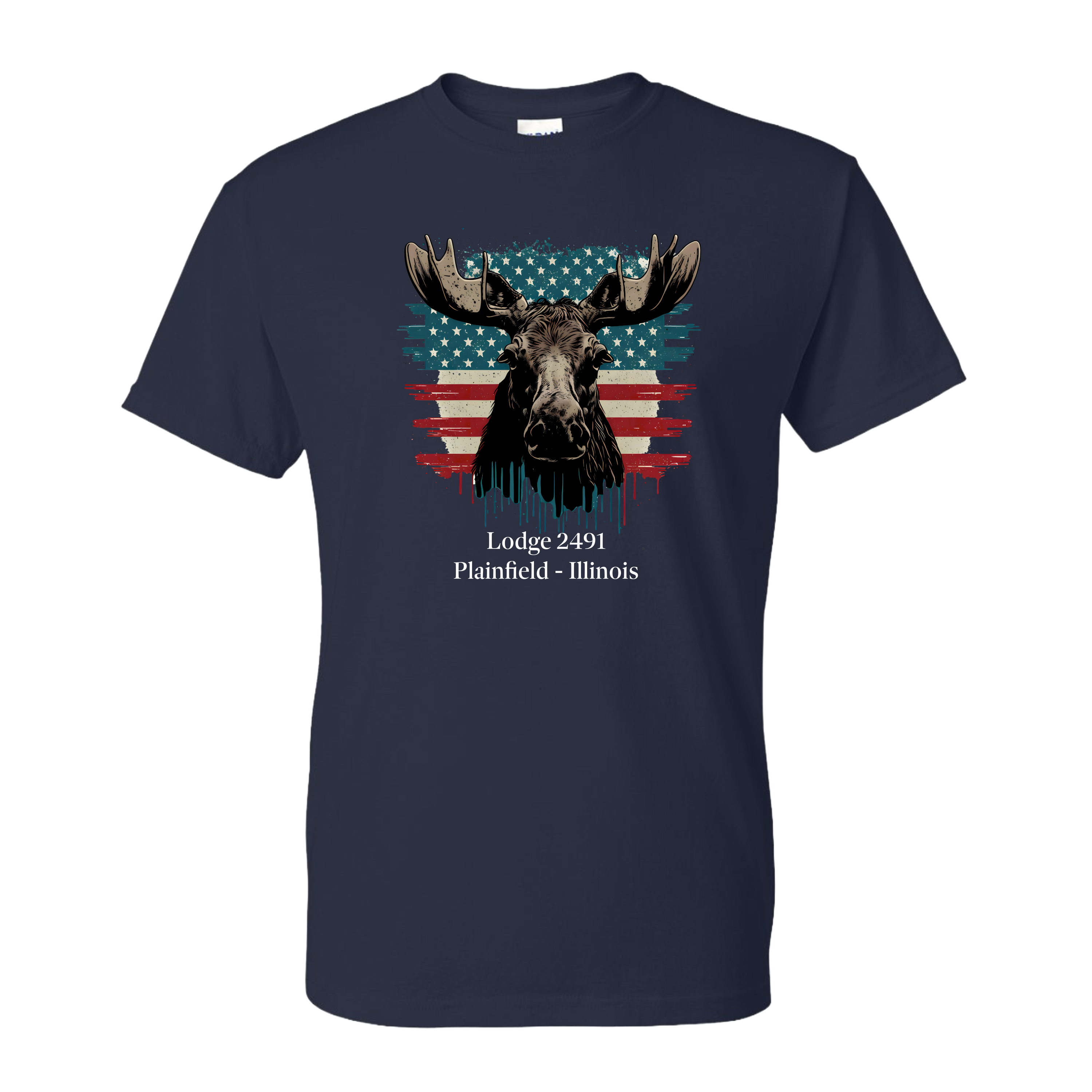 Lodge 2491 - Moose Flag T-Shirt