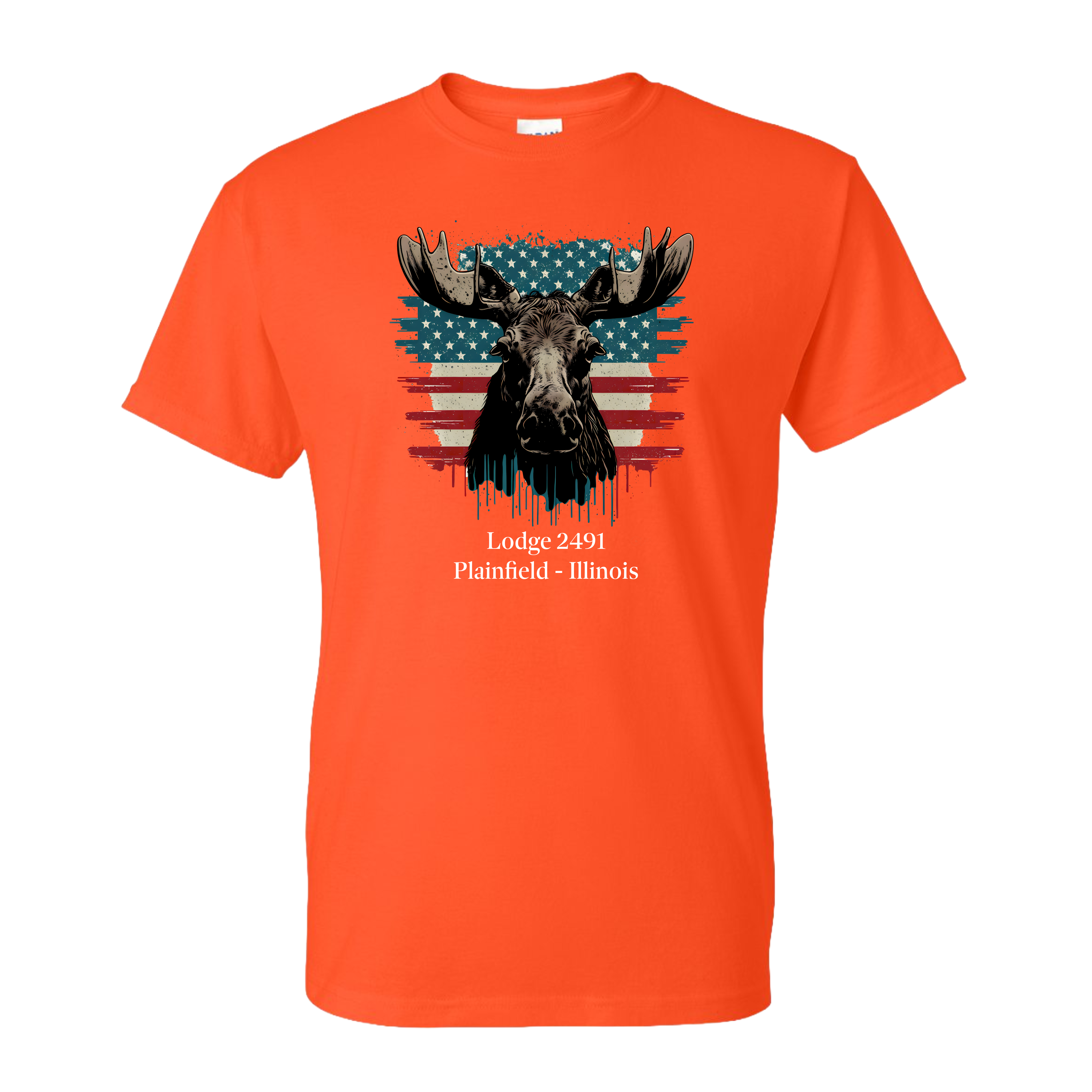 Lodge 2491 - Moose Flag T-Shirt