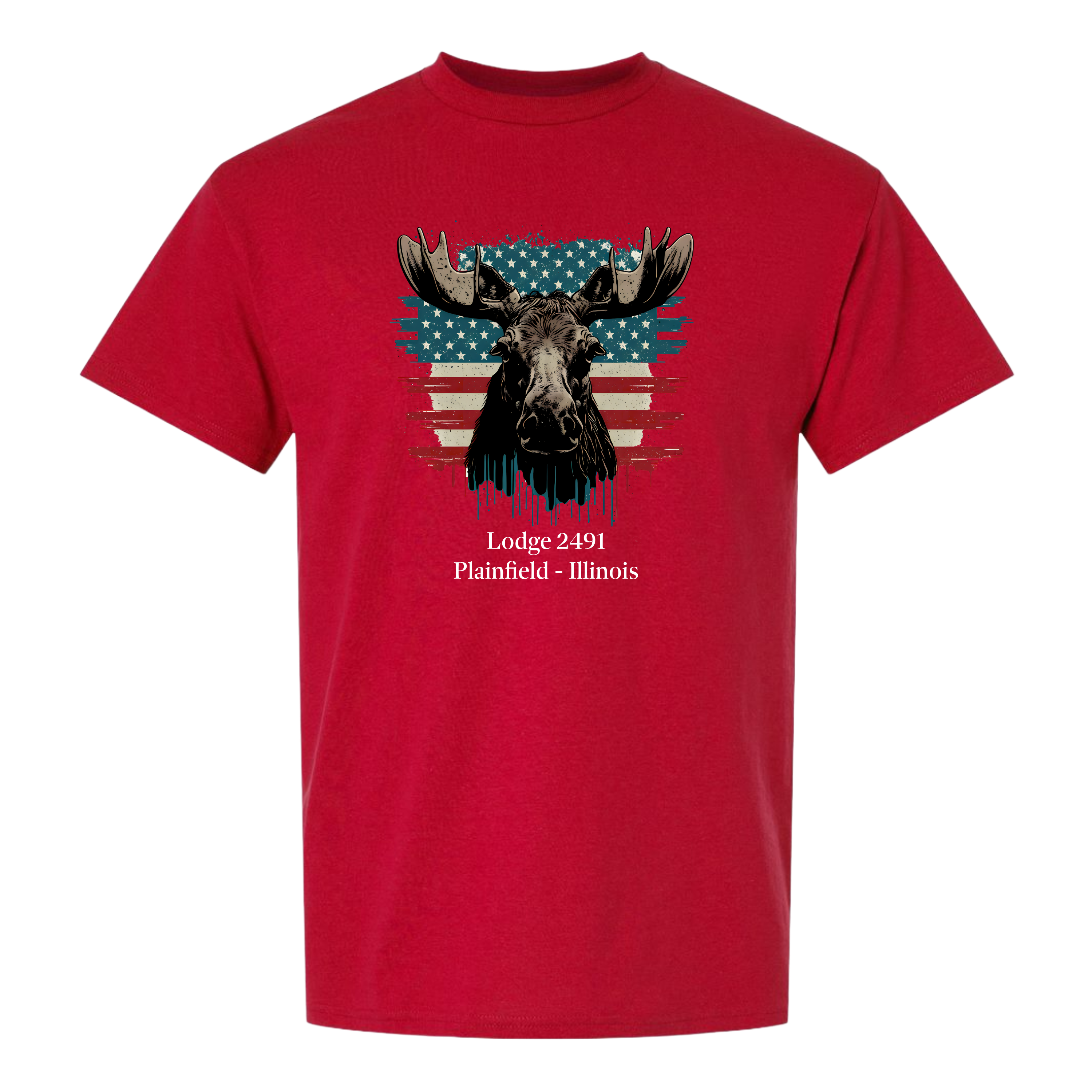 Lodge 2491 - Moose Flag T-Shirt