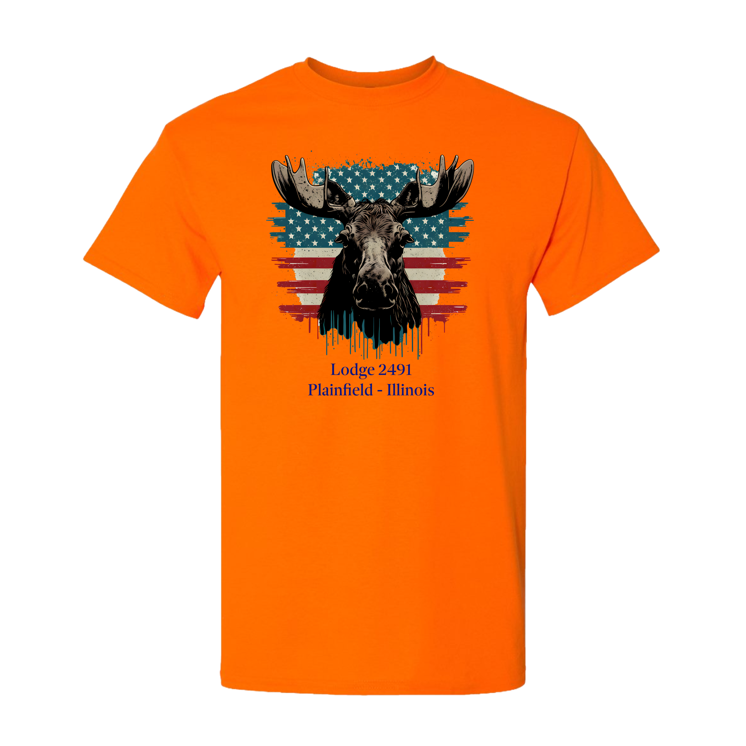 Lodge 2491 - Moose Flag T-Shirt