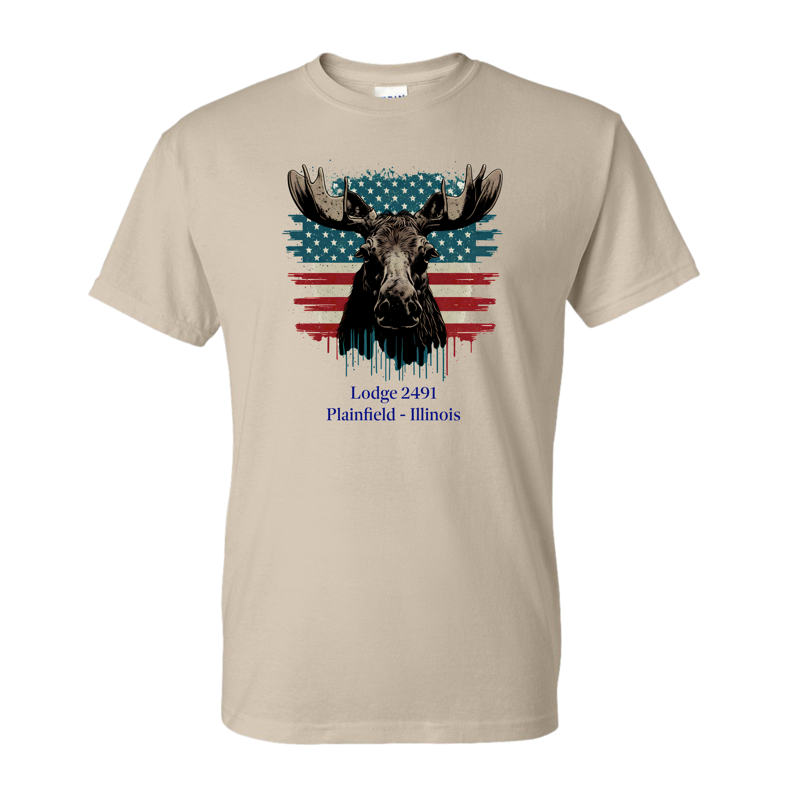 Lodge 2491 - Moose Flag T-Shirt