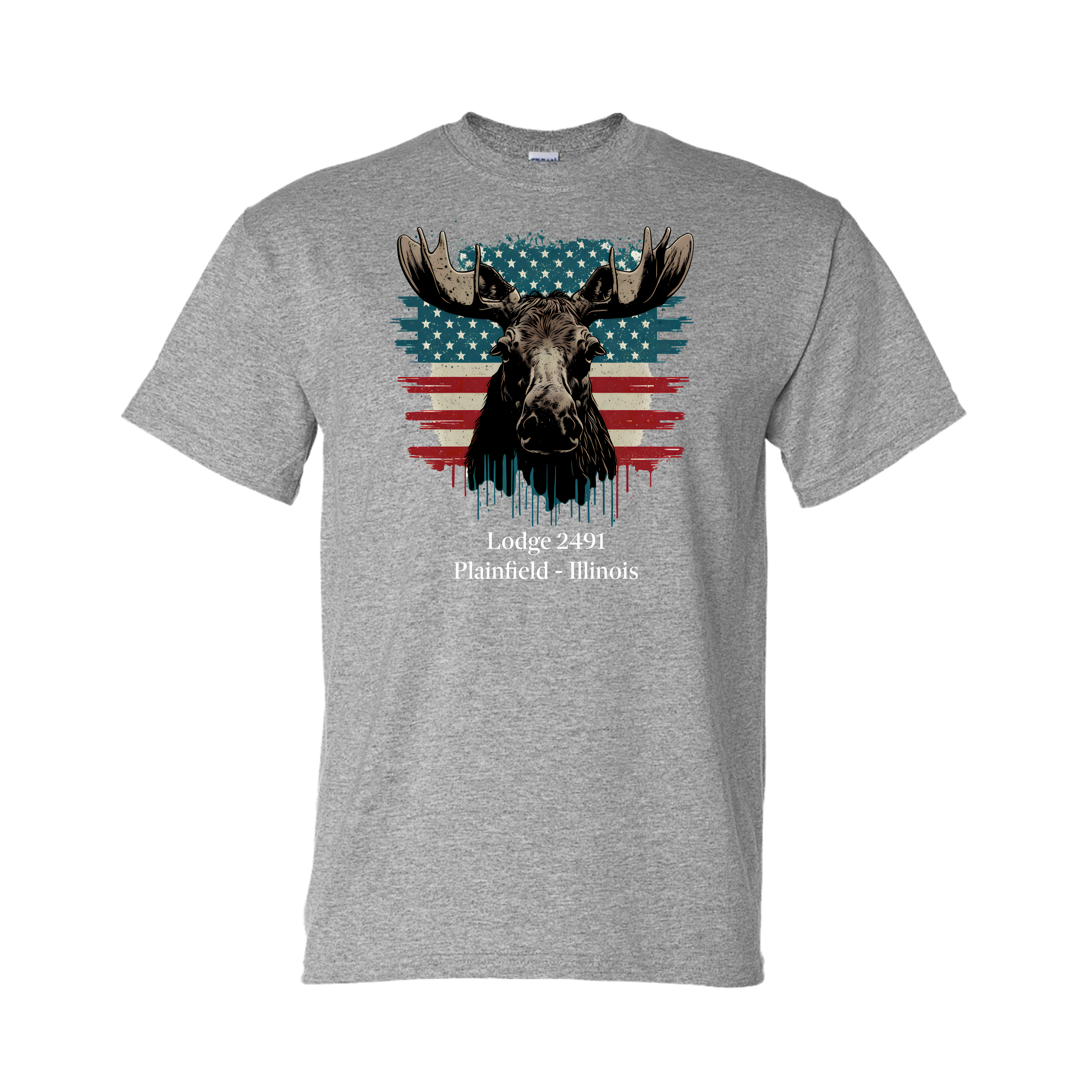 Lodge 2491 - Moose Flag T-Shirt