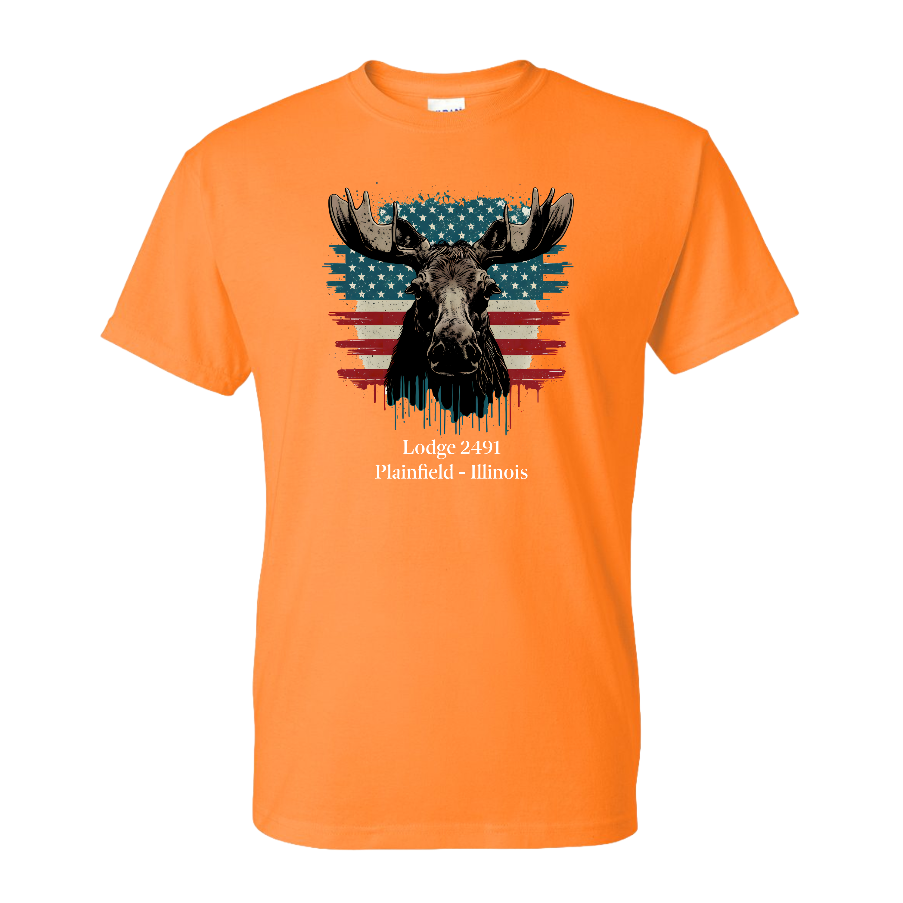 Lodge 2491 - Moose Flag T-Shirt