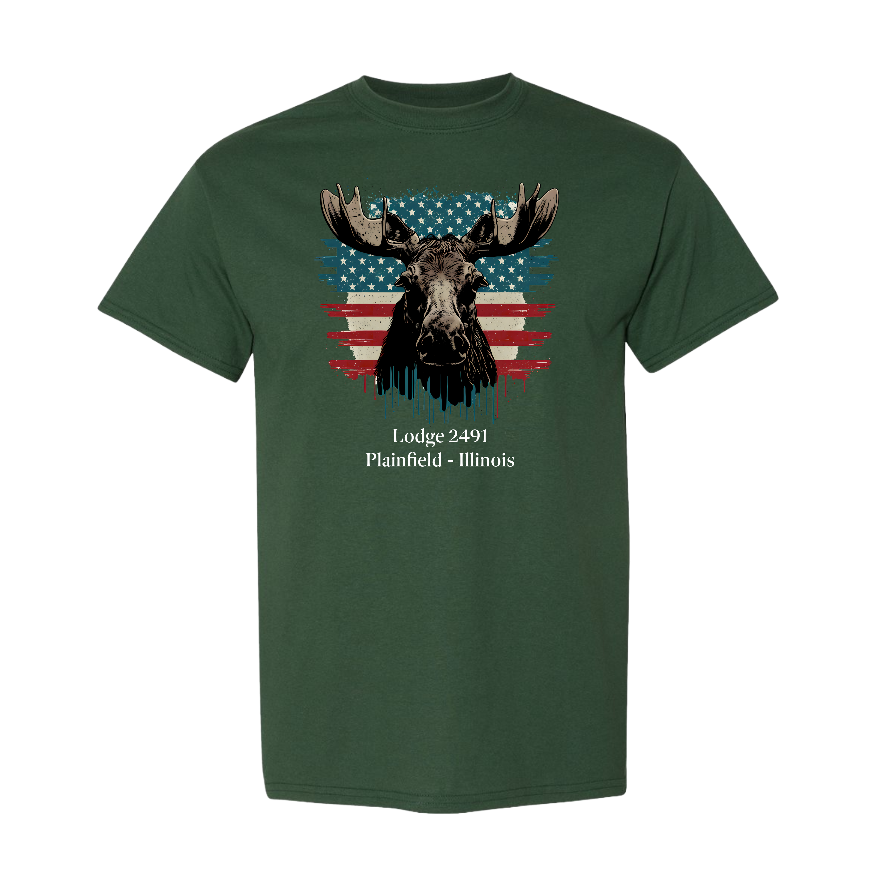 Lodge 2491 - Moose Flag T-Shirt