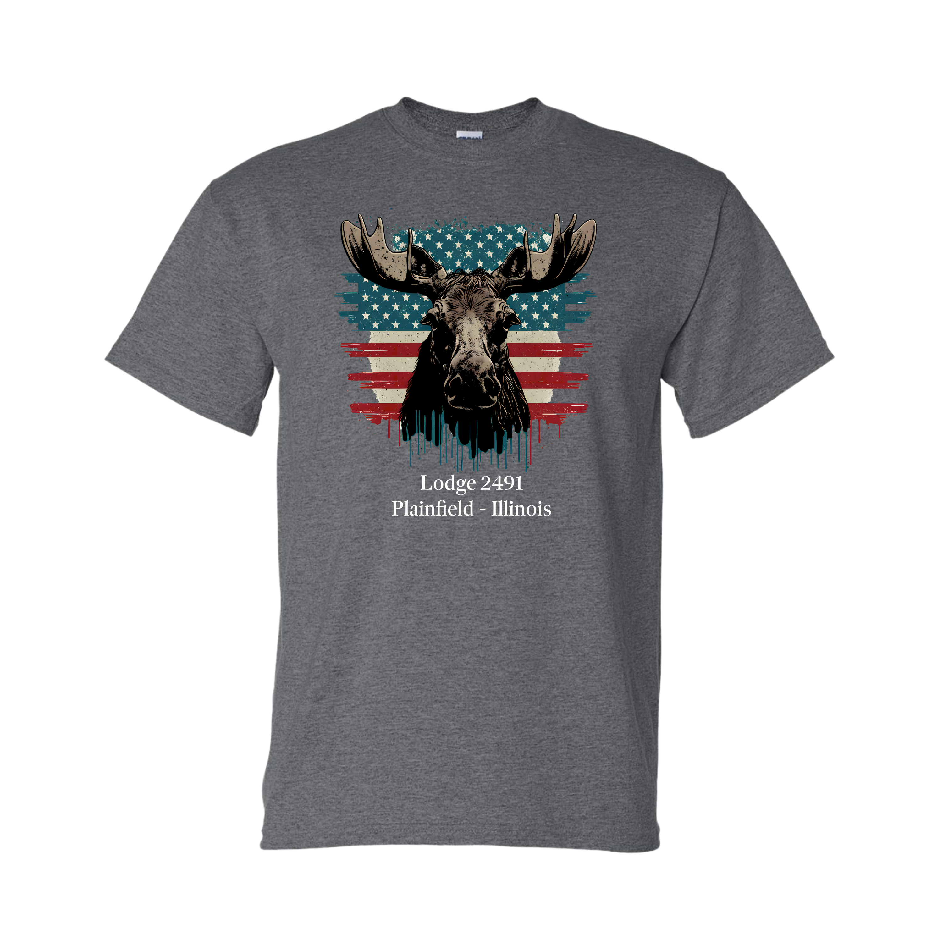 Lodge 2491 - Moose Flag T-Shirt