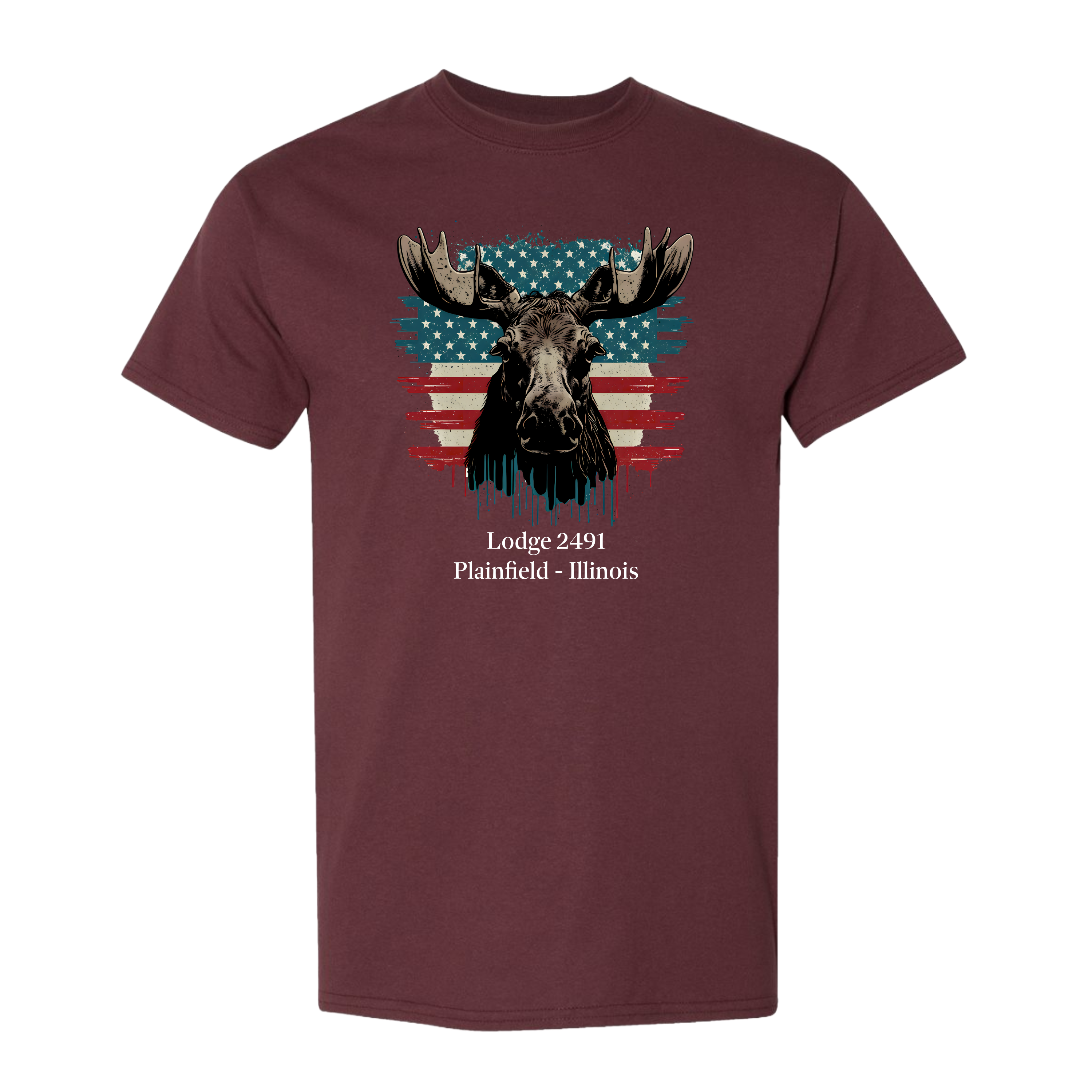 Lodge 2491 - Moose Flag T-Shirt