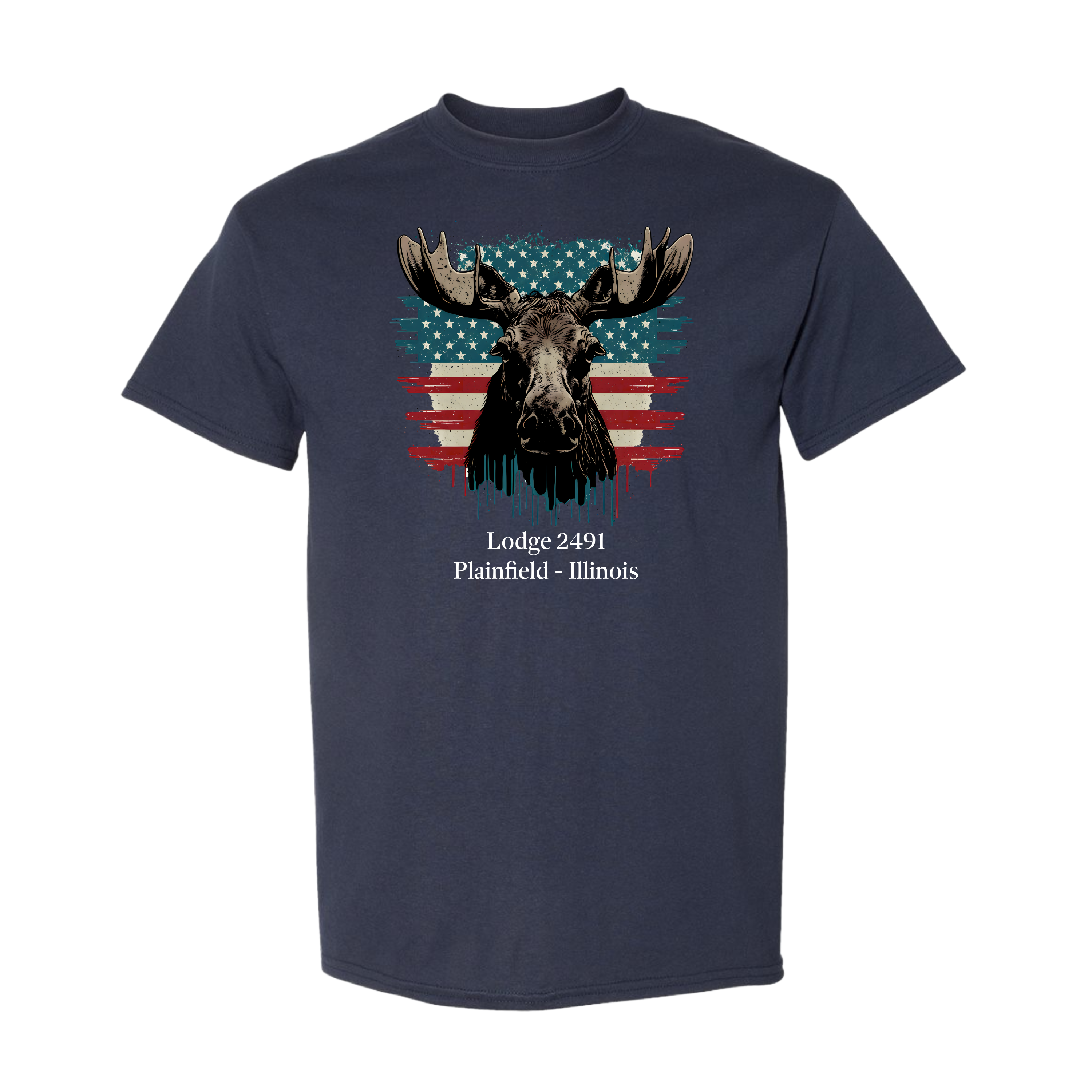 Lodge 2491 - Moose Flag T-Shirt