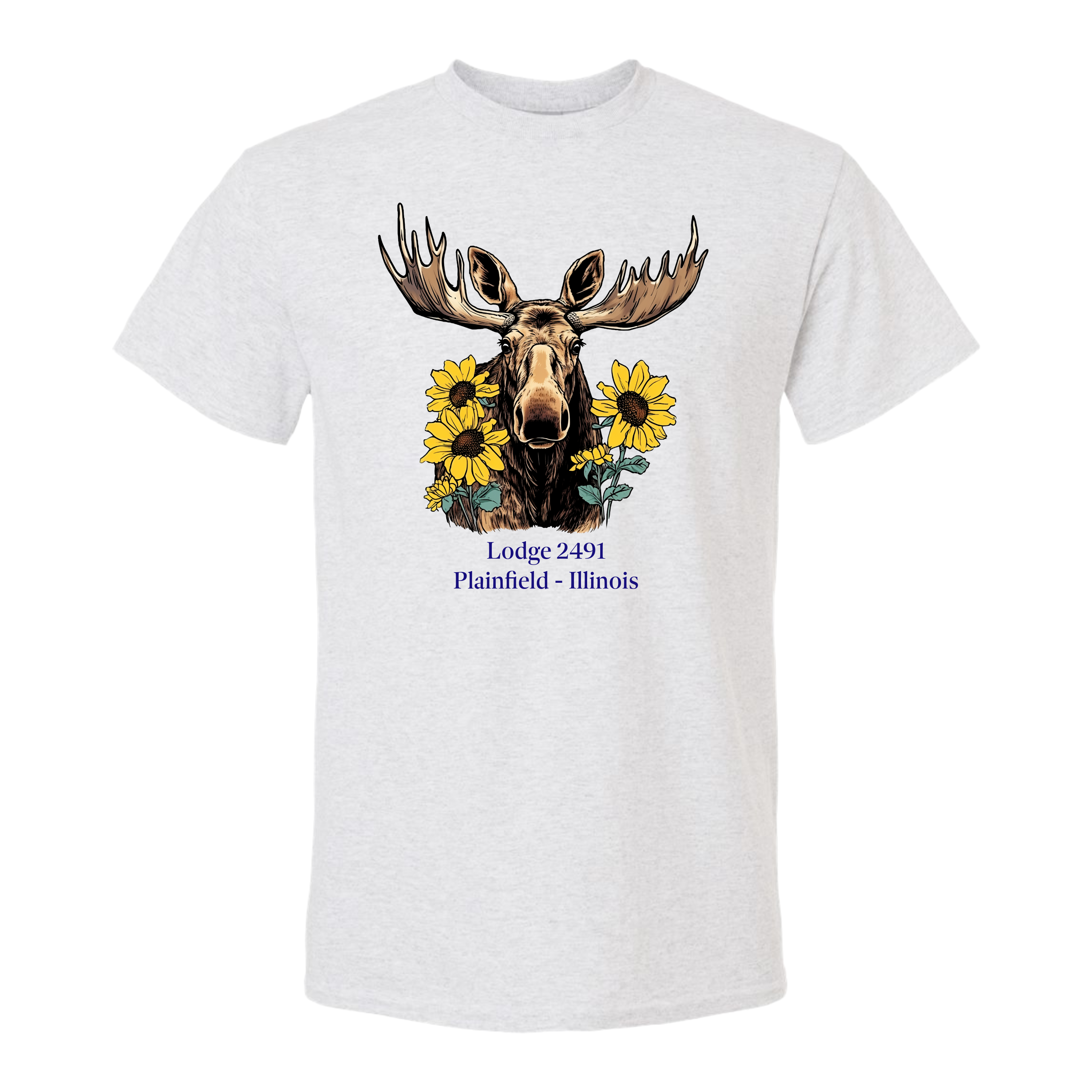 Lodge 2491 - Moose Sunflower T-Shirt