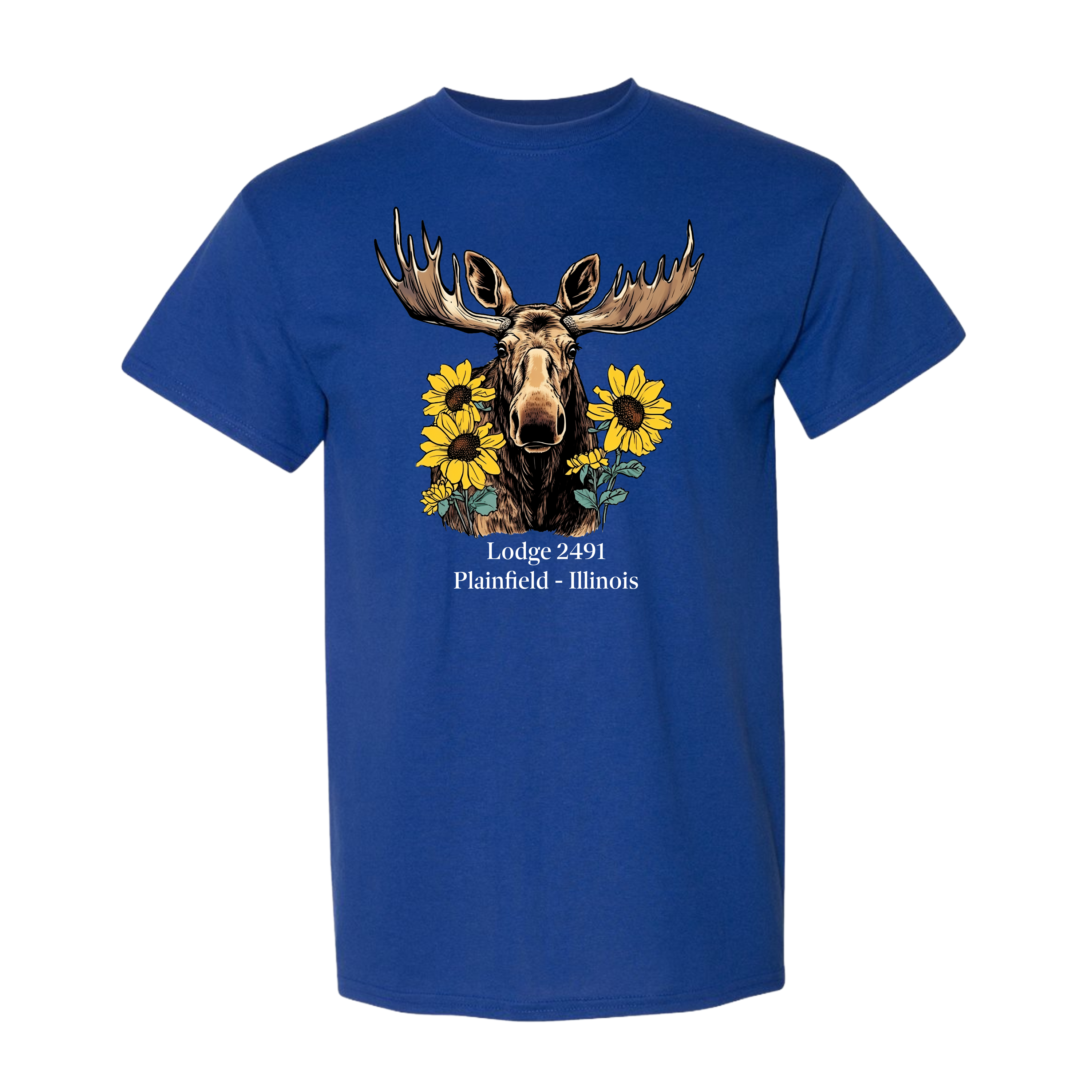Lodge 2491 - Moose Sunflower T-Shirt