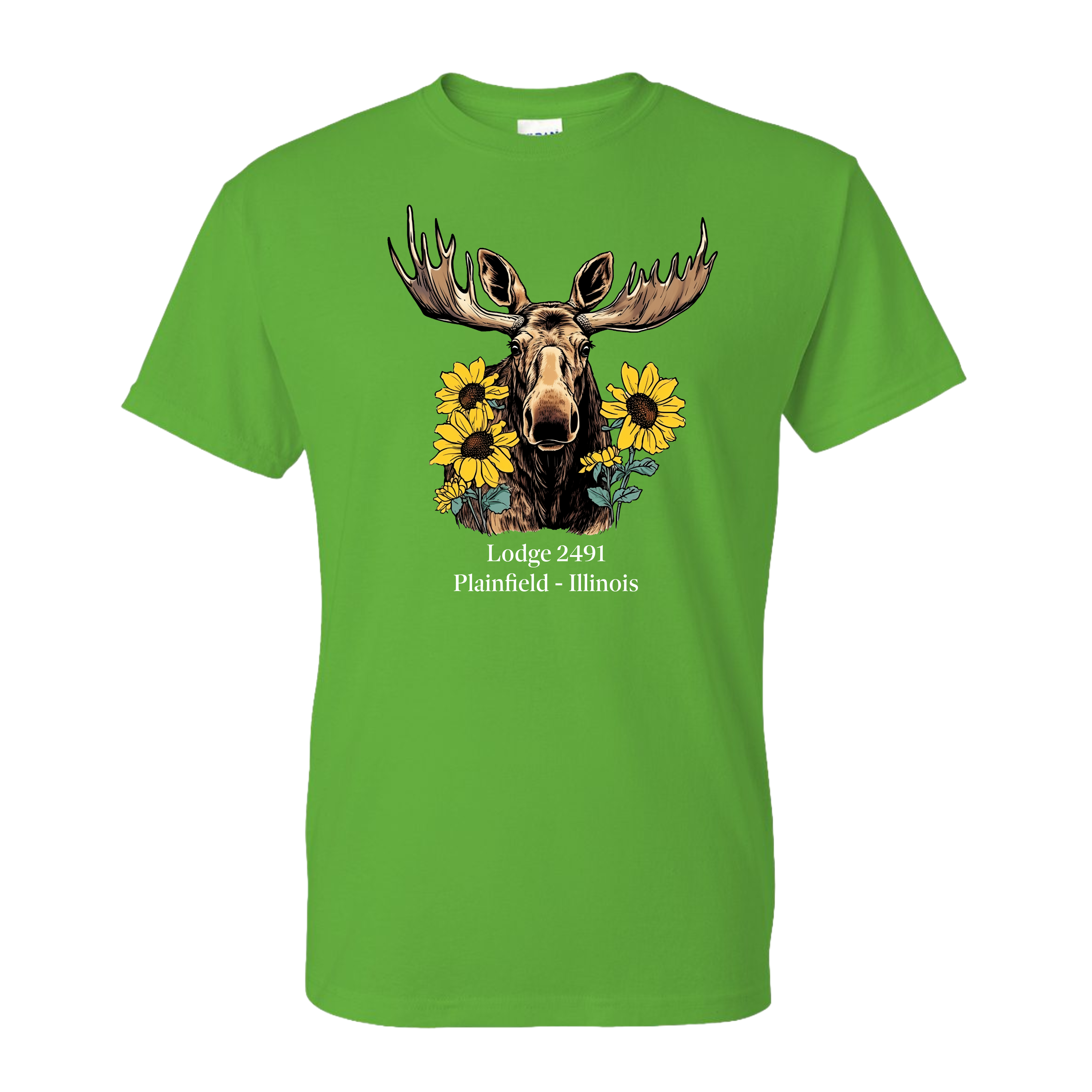Lodge 2491 - Moose Sunflower T-Shirt