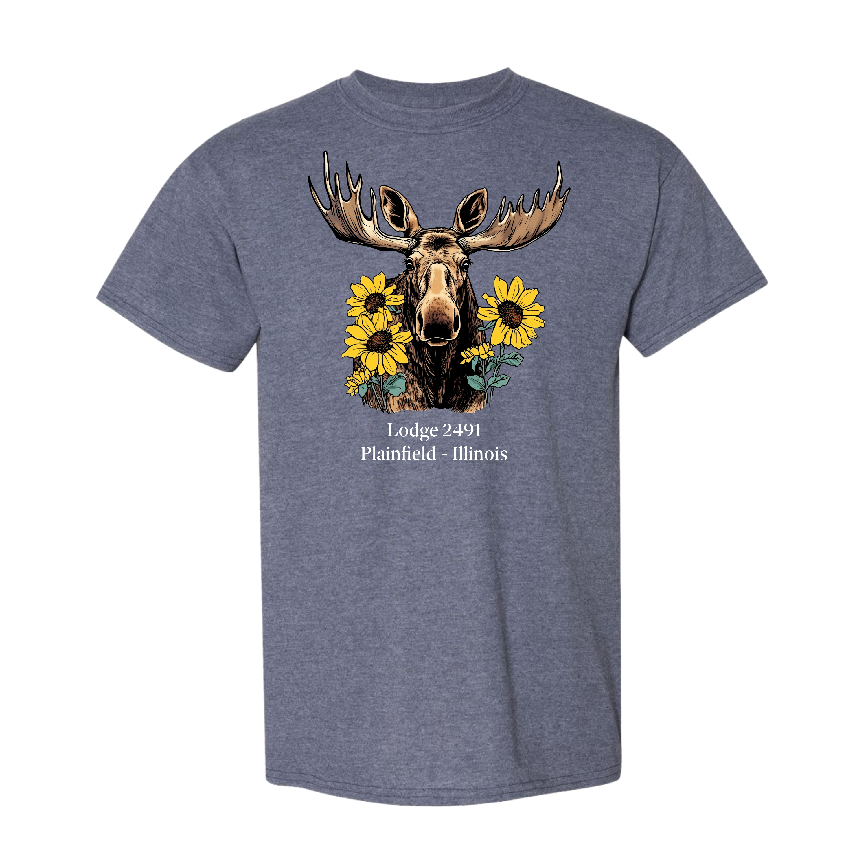Lodge 2491 - Moose Sunflower T-Shirt