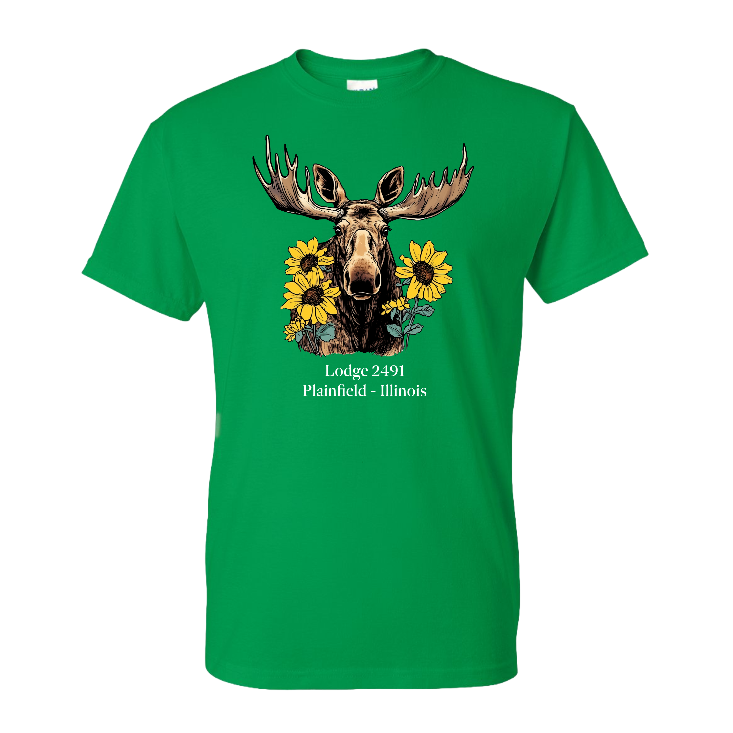 Lodge 2491 - Moose Sunflower T-Shirt