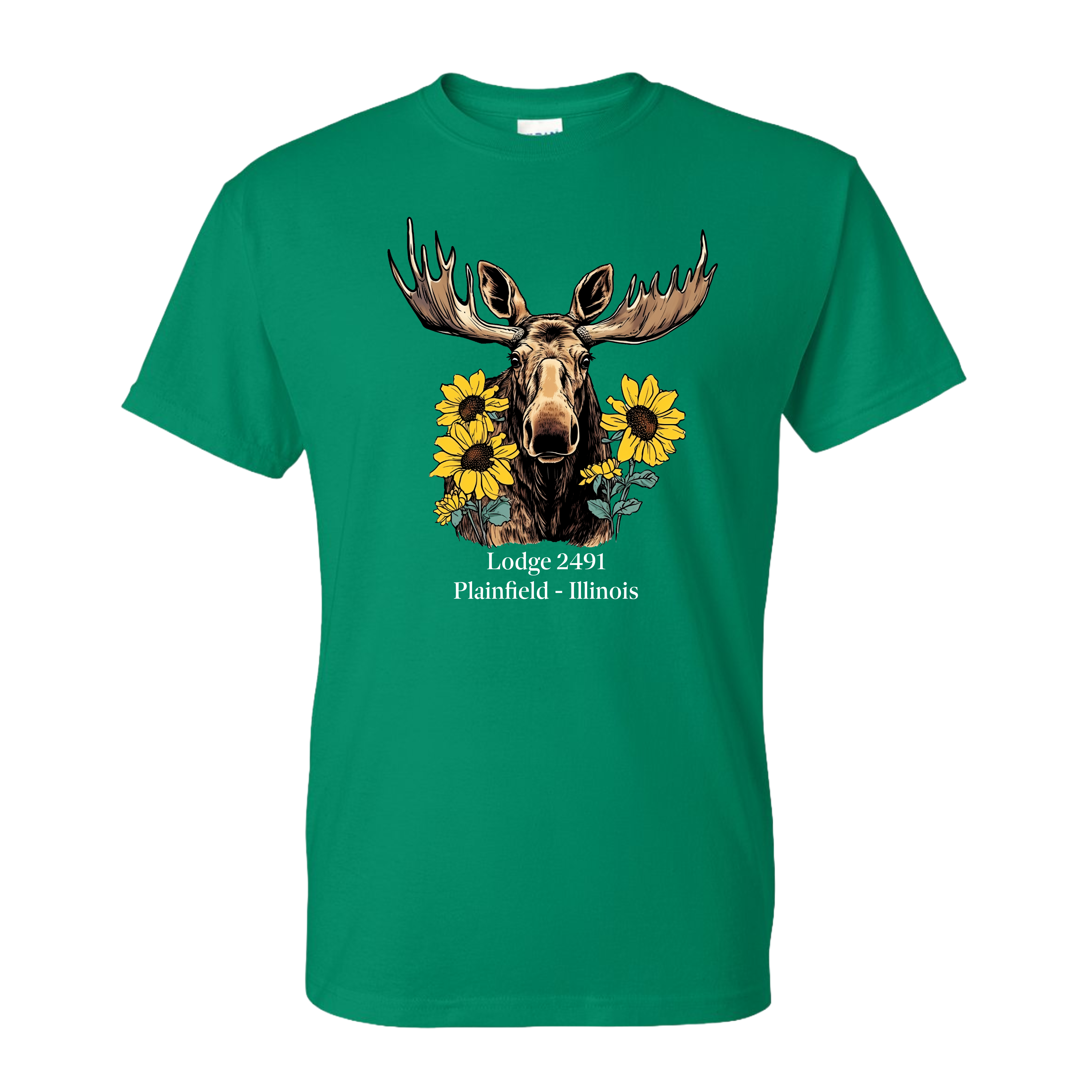 Lodge 2491 - Moose Sunflower T-Shirt