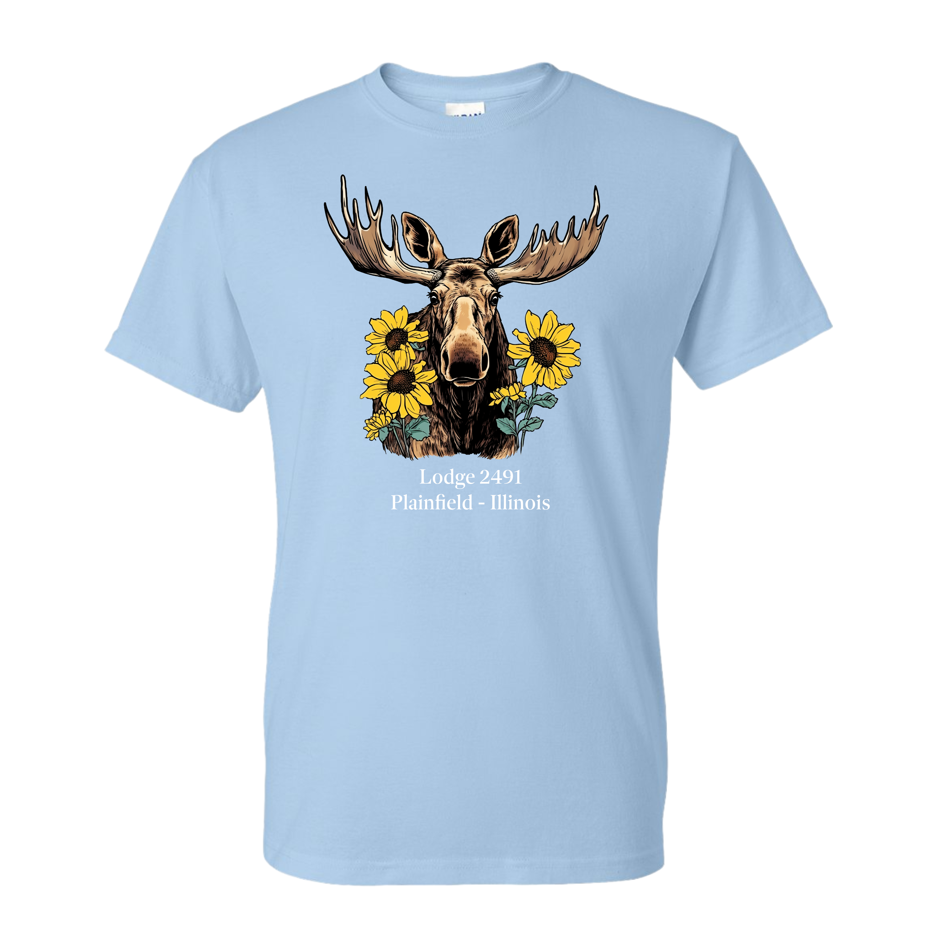 Lodge 2491 - Moose Sunflower T-Shirt