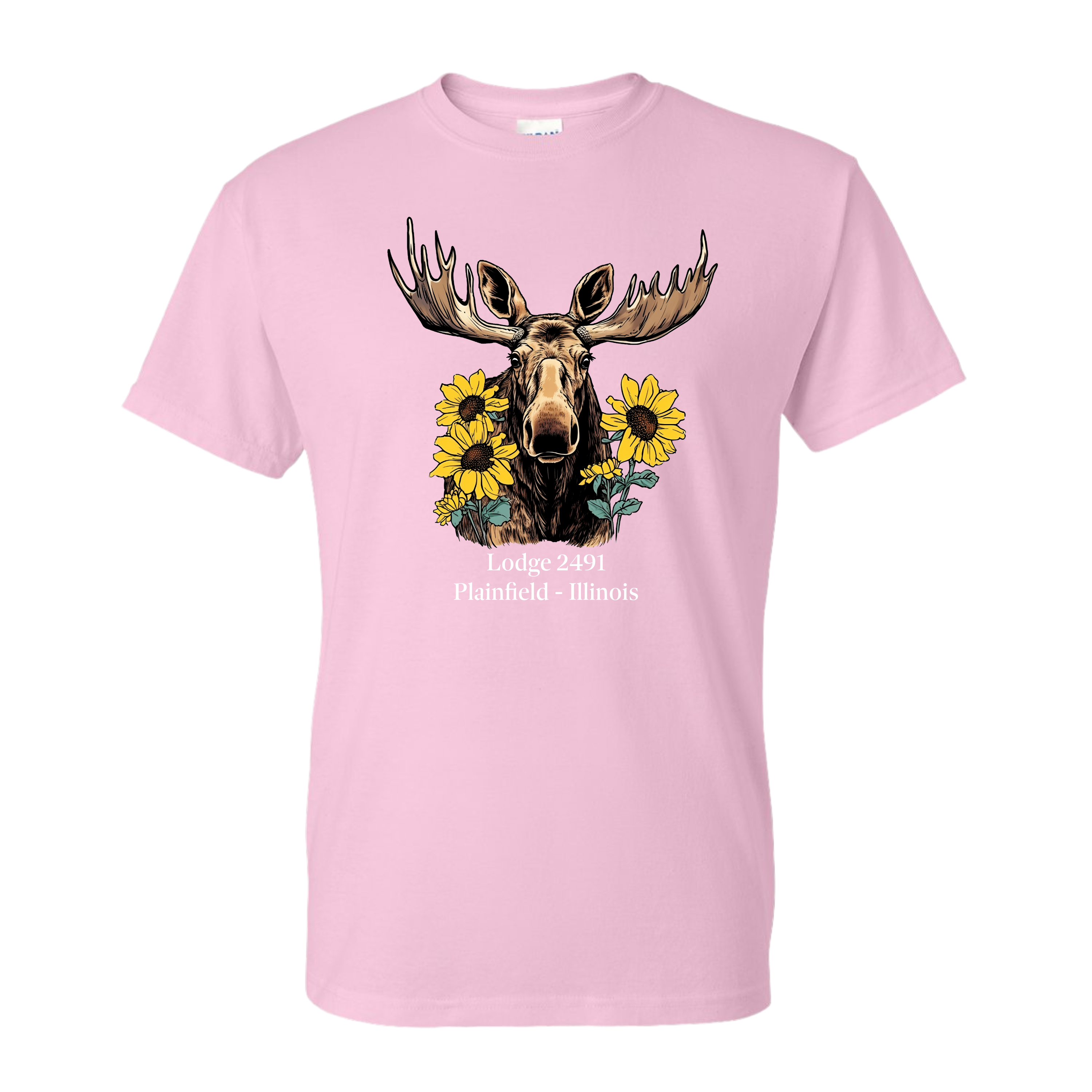 Lodge 2491 - Moose Sunflower T-Shirt