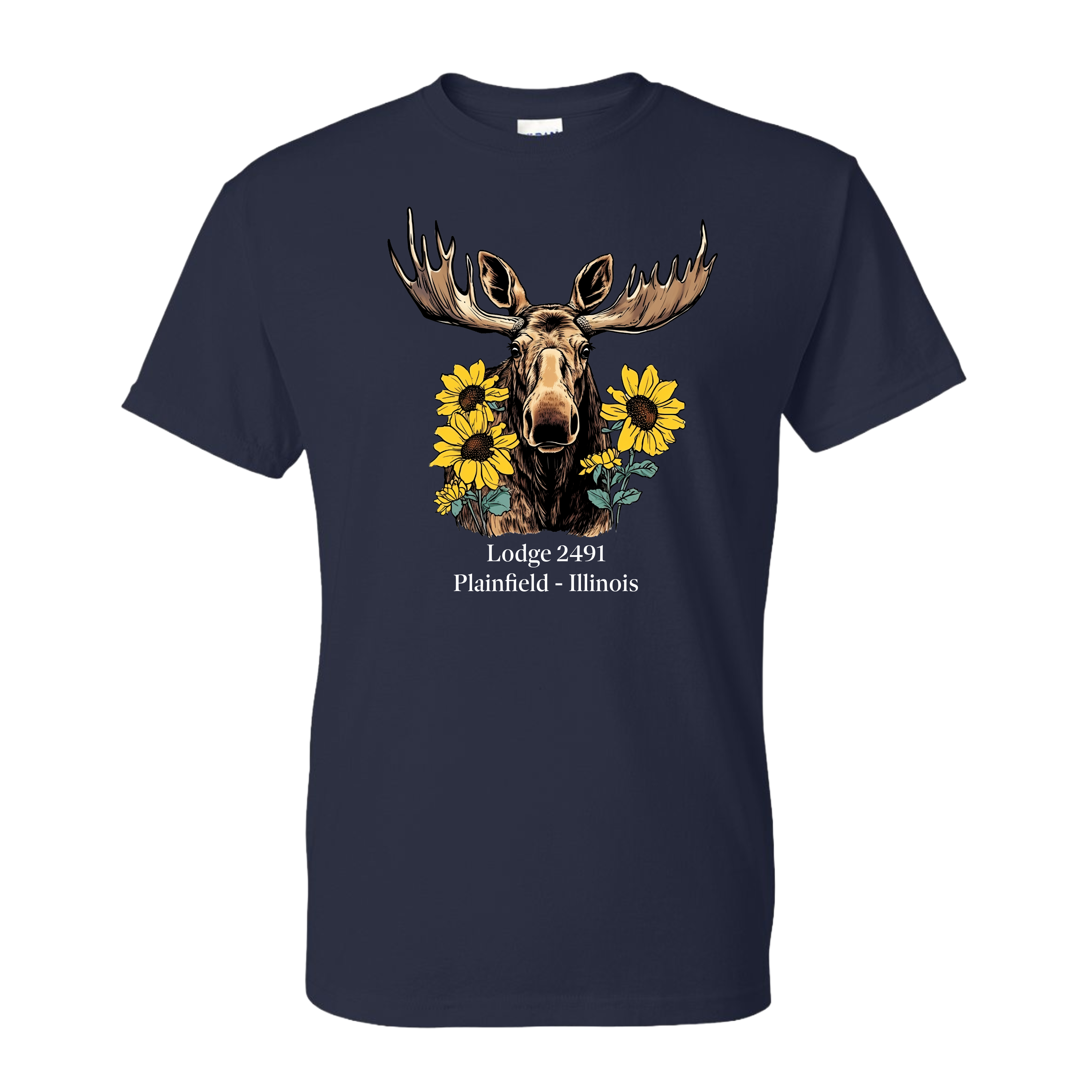 Lodge 2491 - Moose Sunflower T-Shirt
