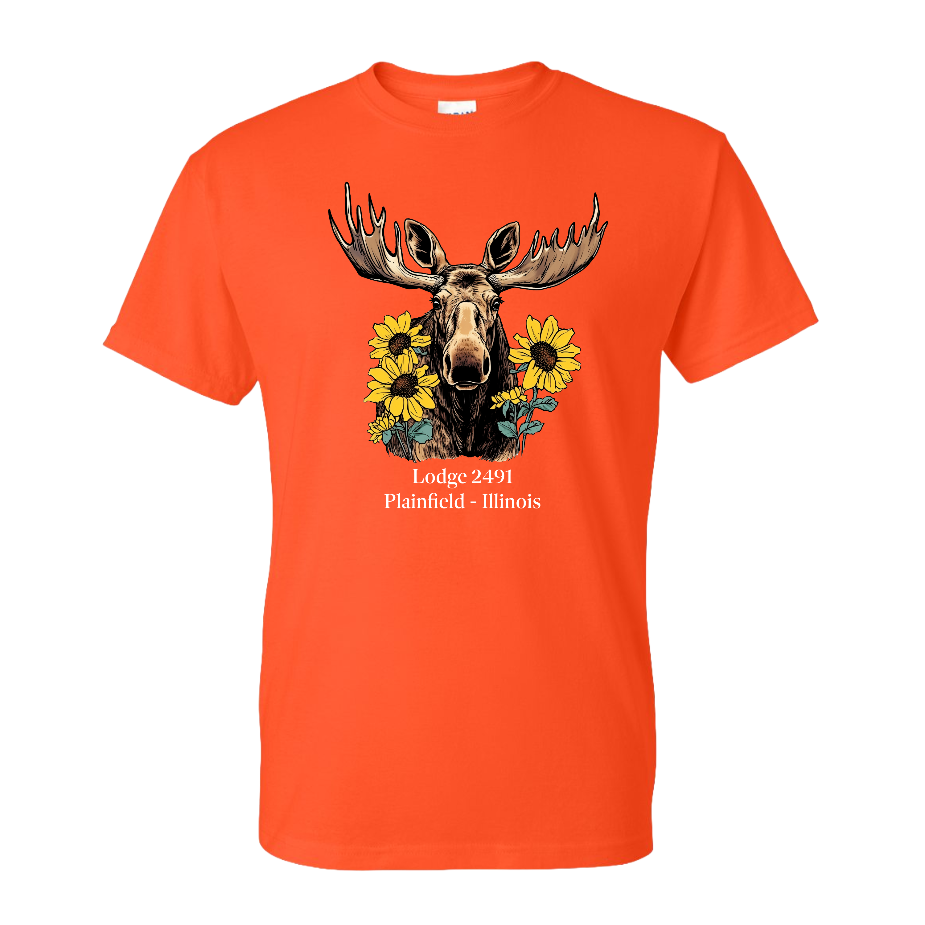 Lodge 2491 - Moose Sunflower T-Shirt