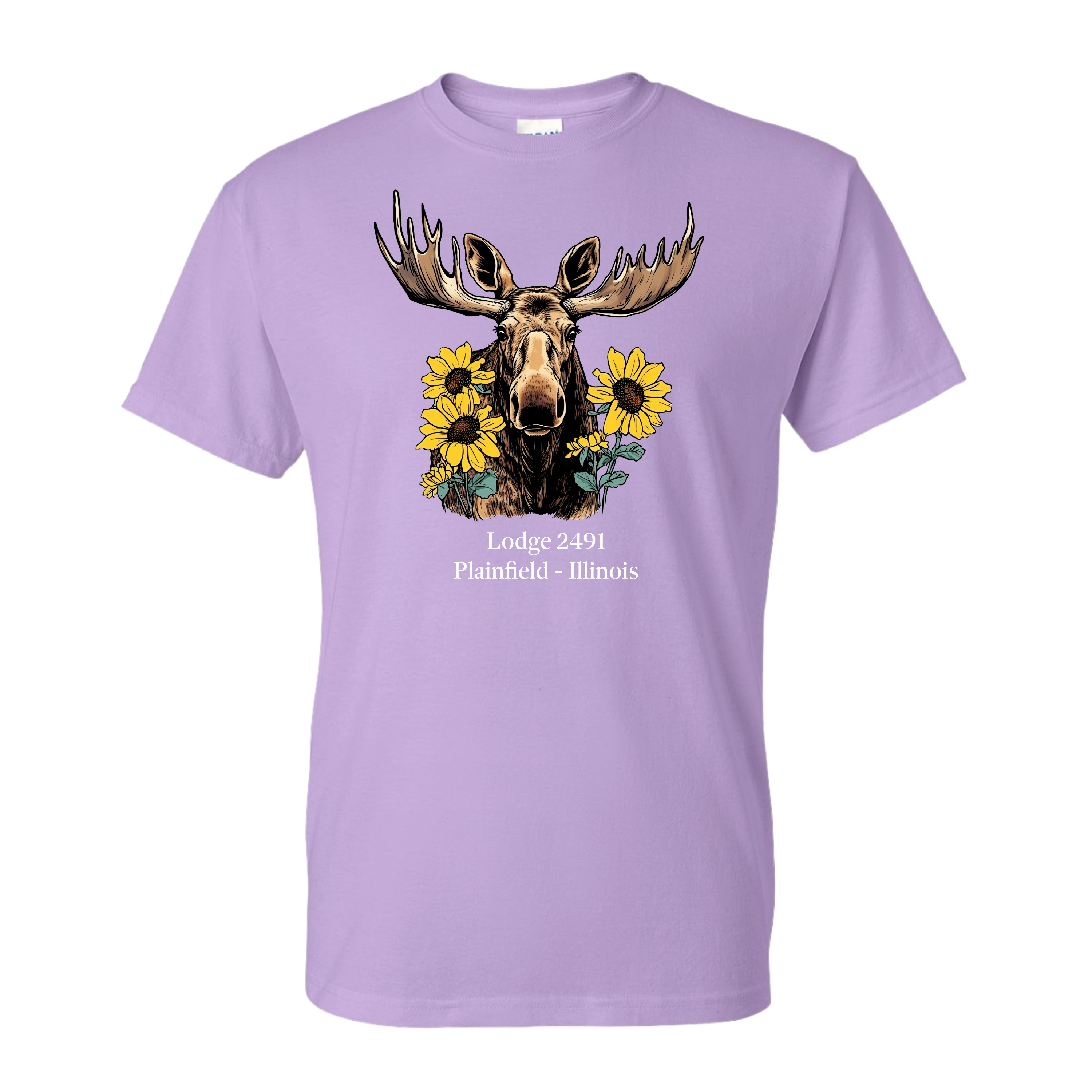 Lodge 2491 - Moose Sunflower T-Shirt