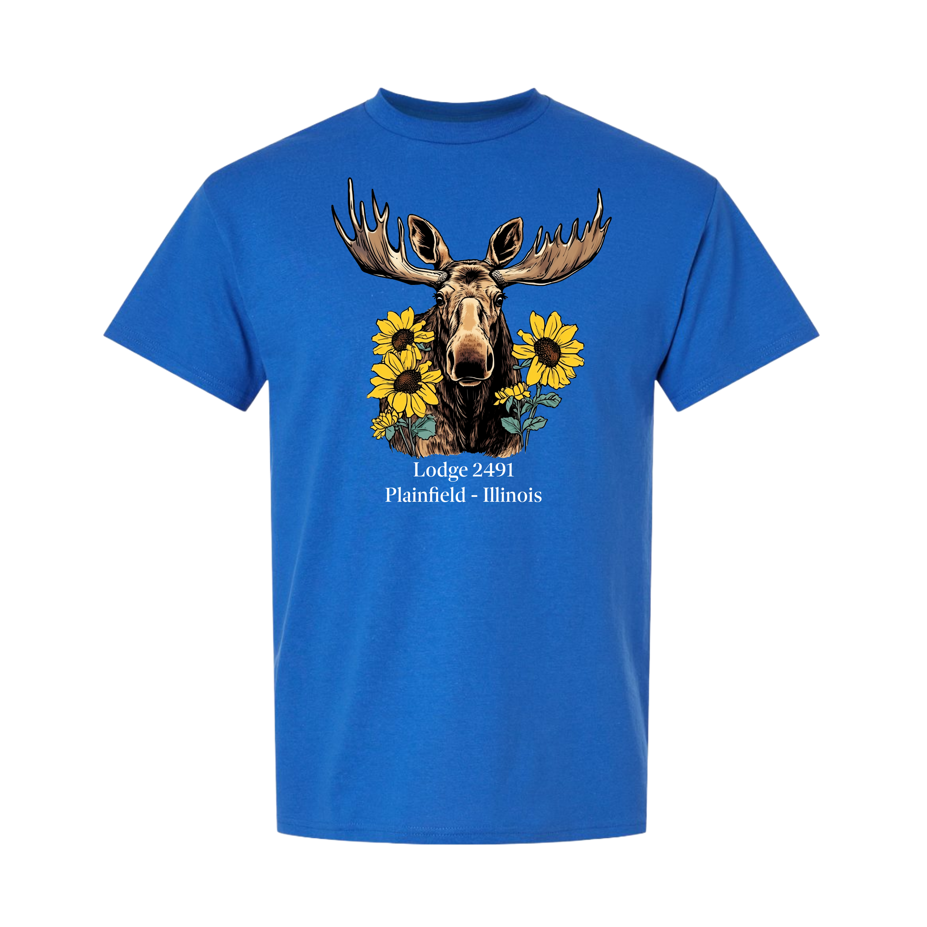 Lodge 2491 - Moose Sunflower T-Shirt
