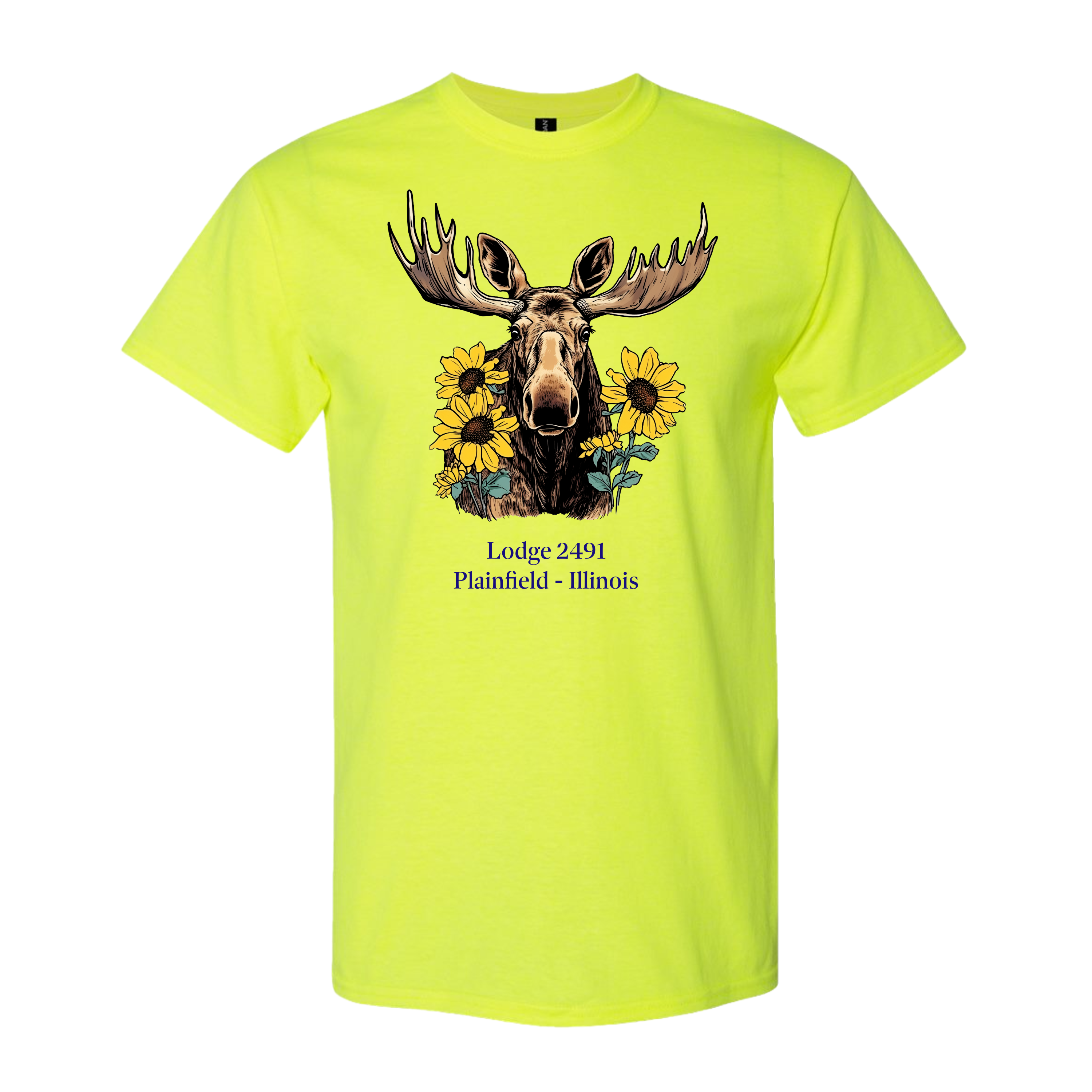 Lodge 2491 - Moose Sunflower T-Shirt