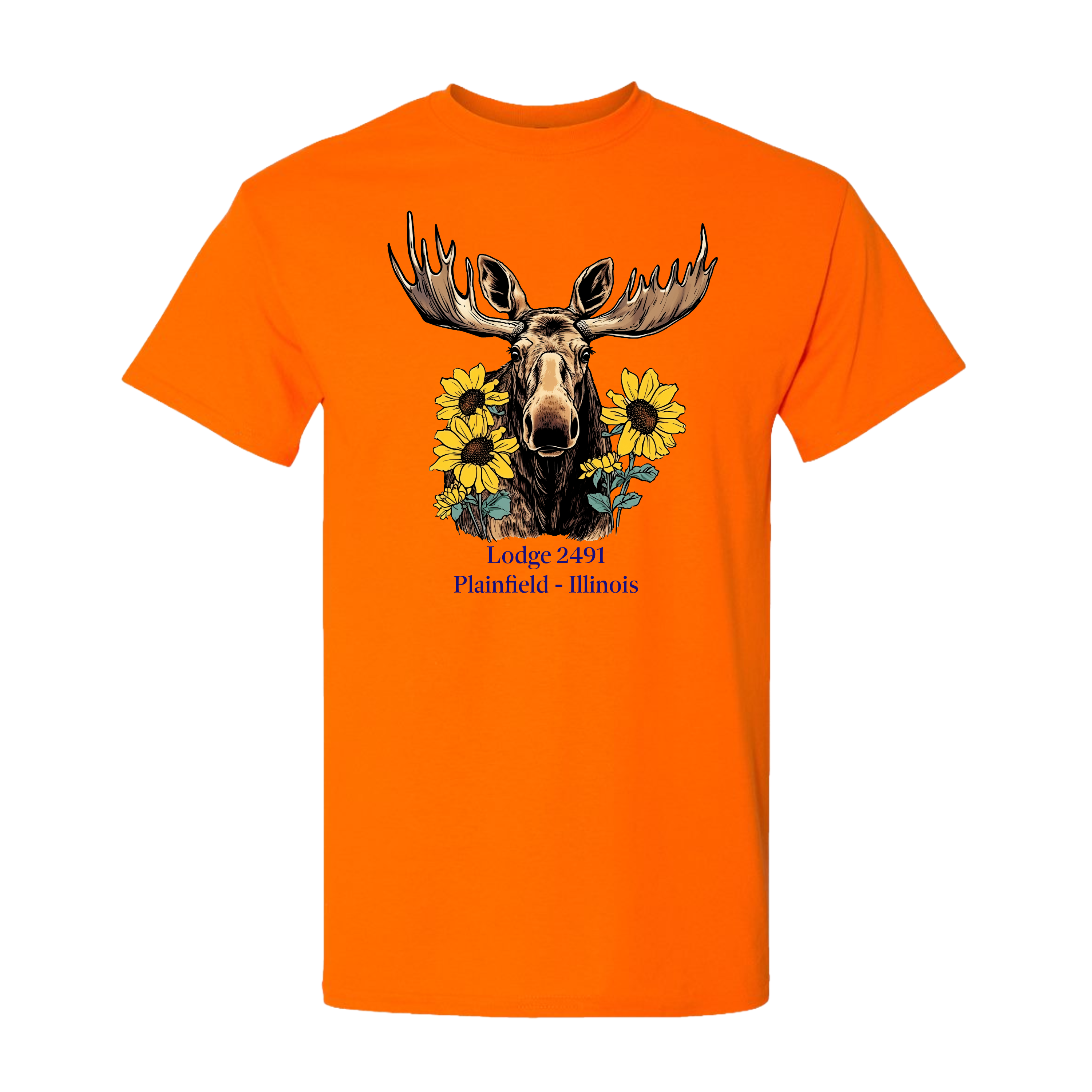 Lodge 2491 - Moose Sunflower T-Shirt