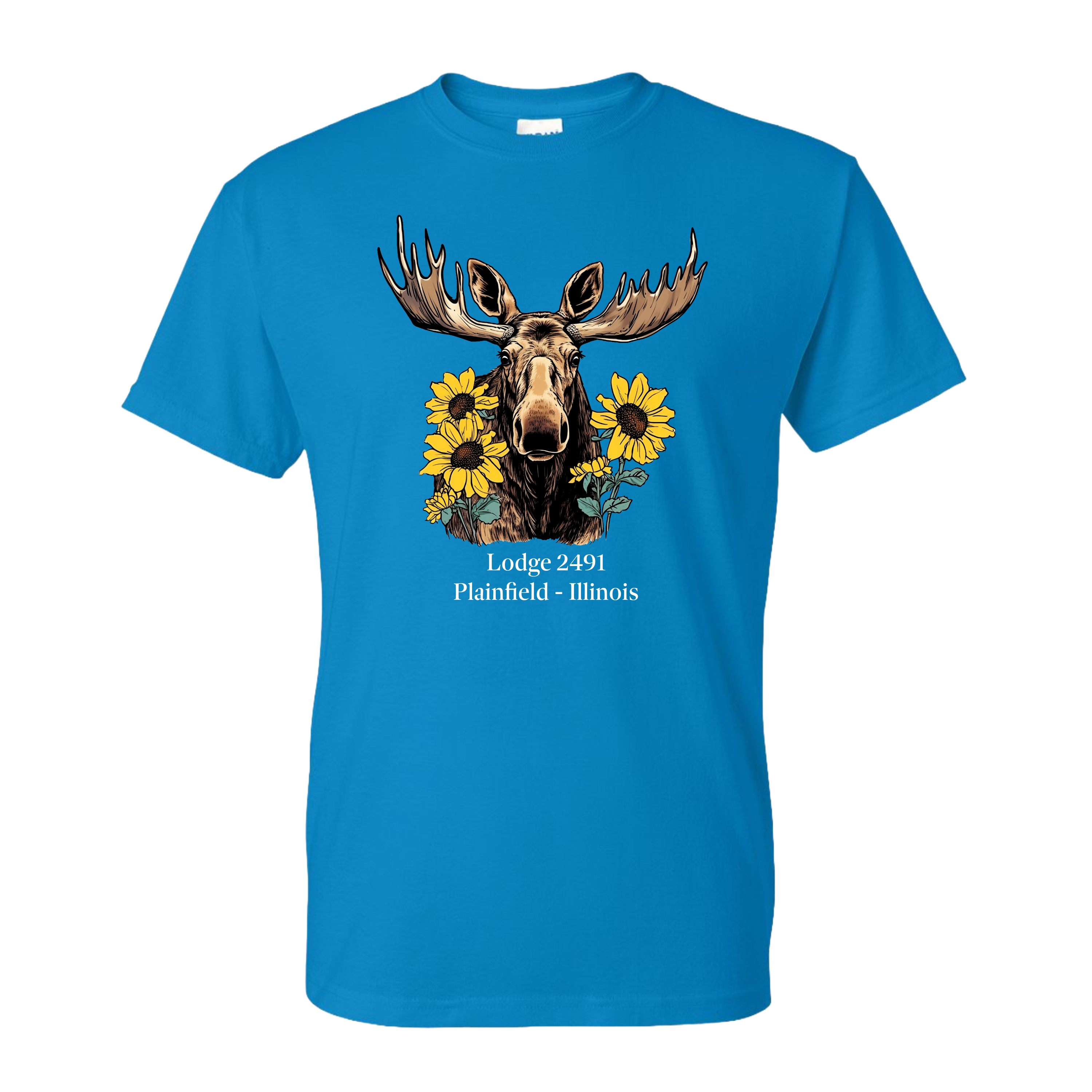 Lodge 2491 - Moose Sunflower T-Shirt
