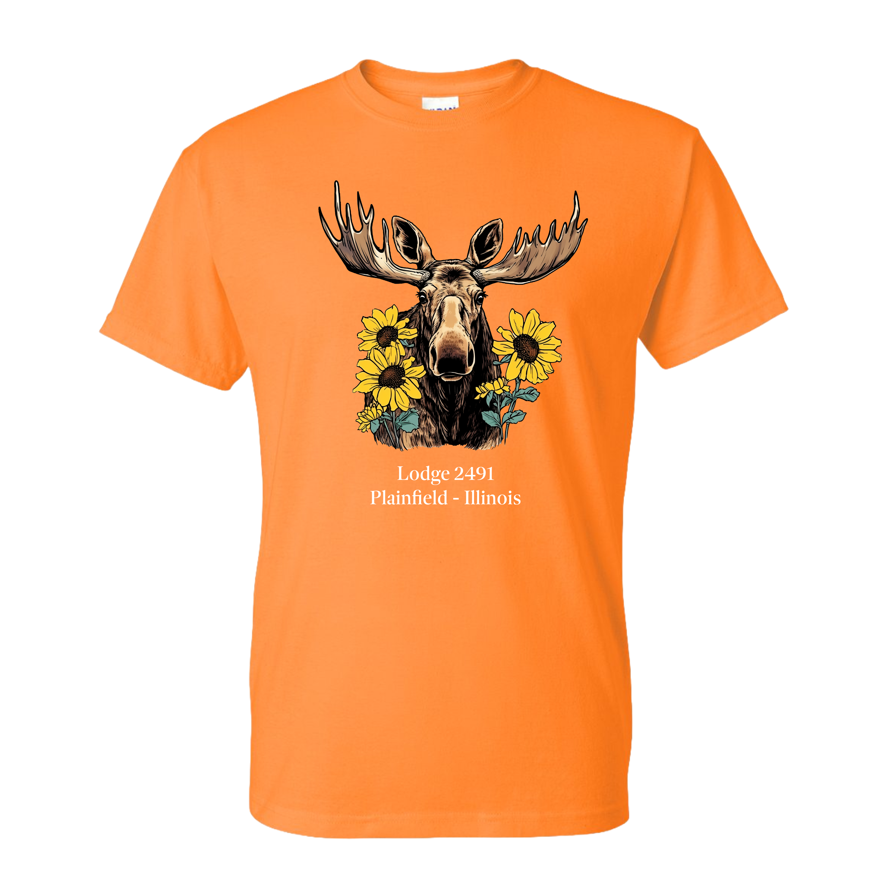 Lodge 2491 - Moose Sunflower T-Shirt