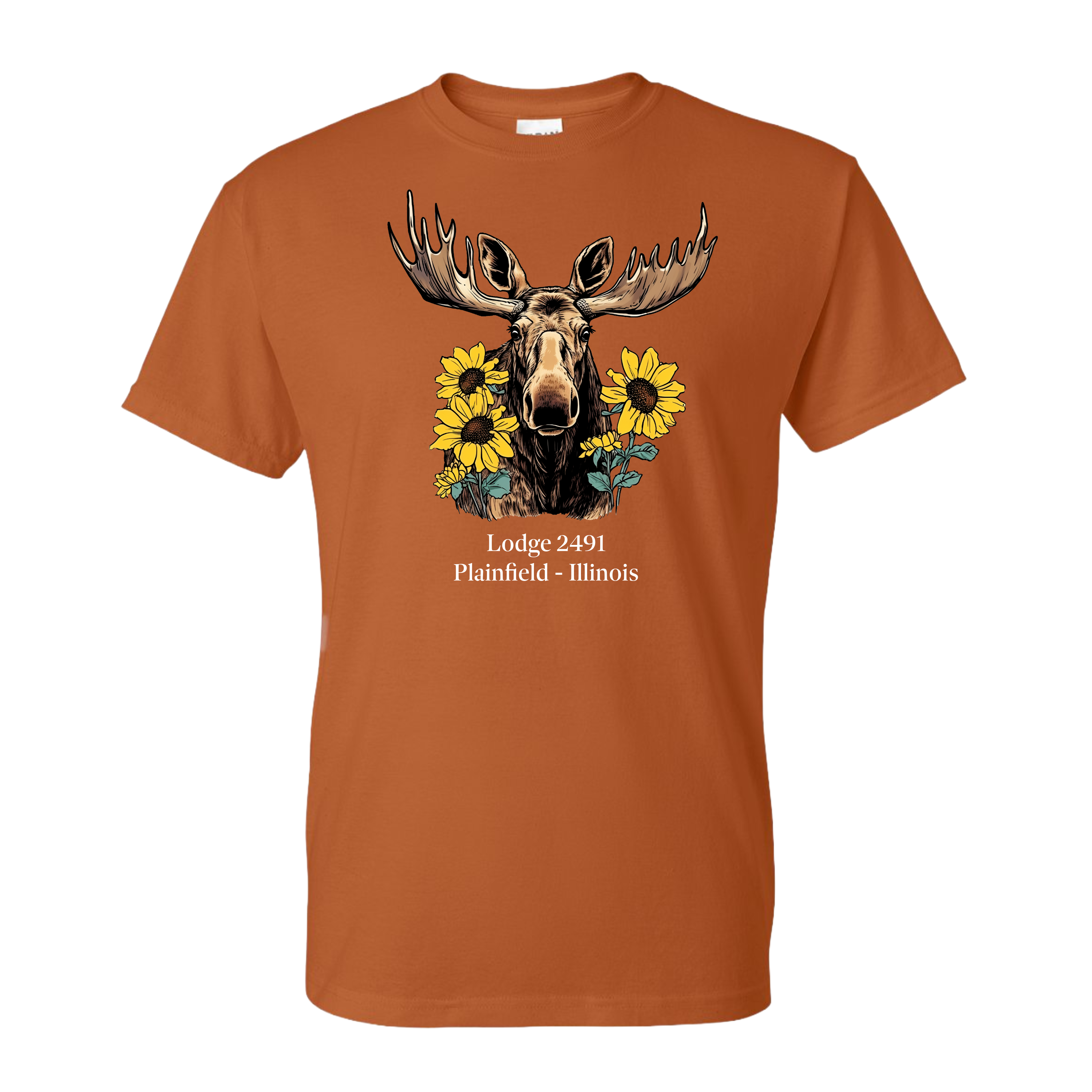 Lodge 2491 - Moose Sunflower T-Shirt